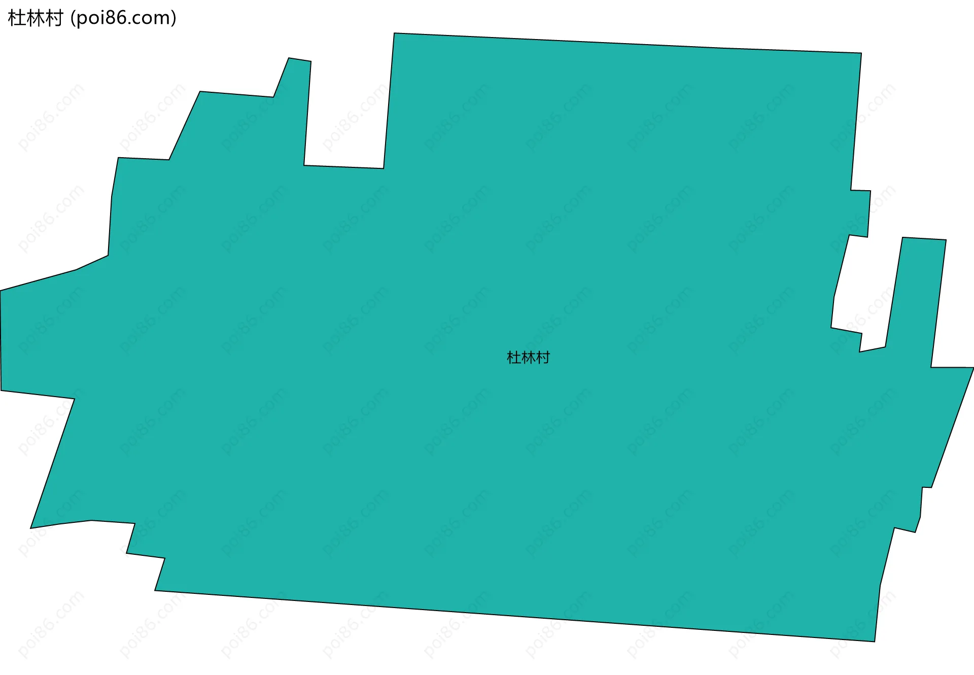 杜林村边界地图