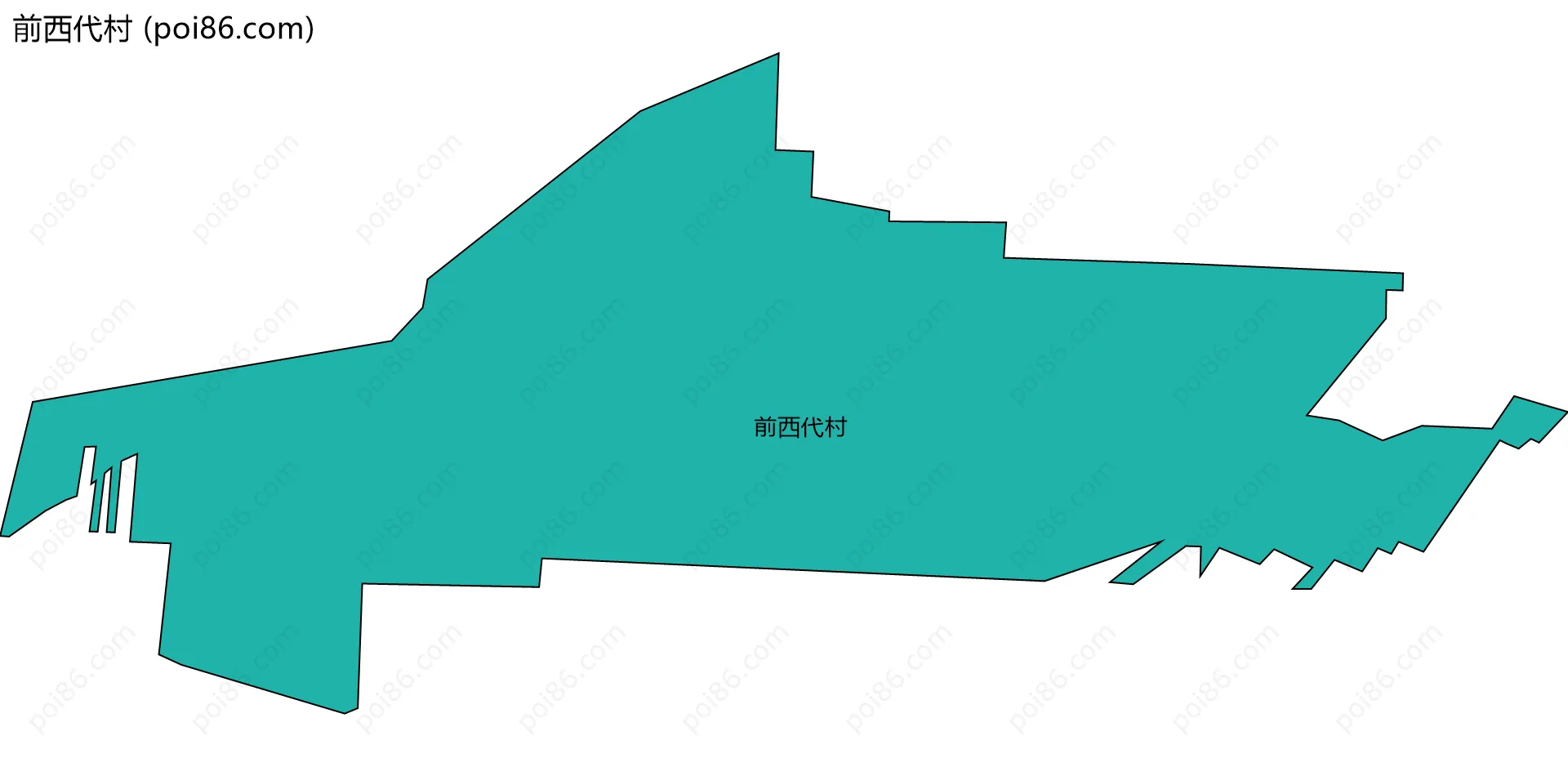 前西代村边界地图