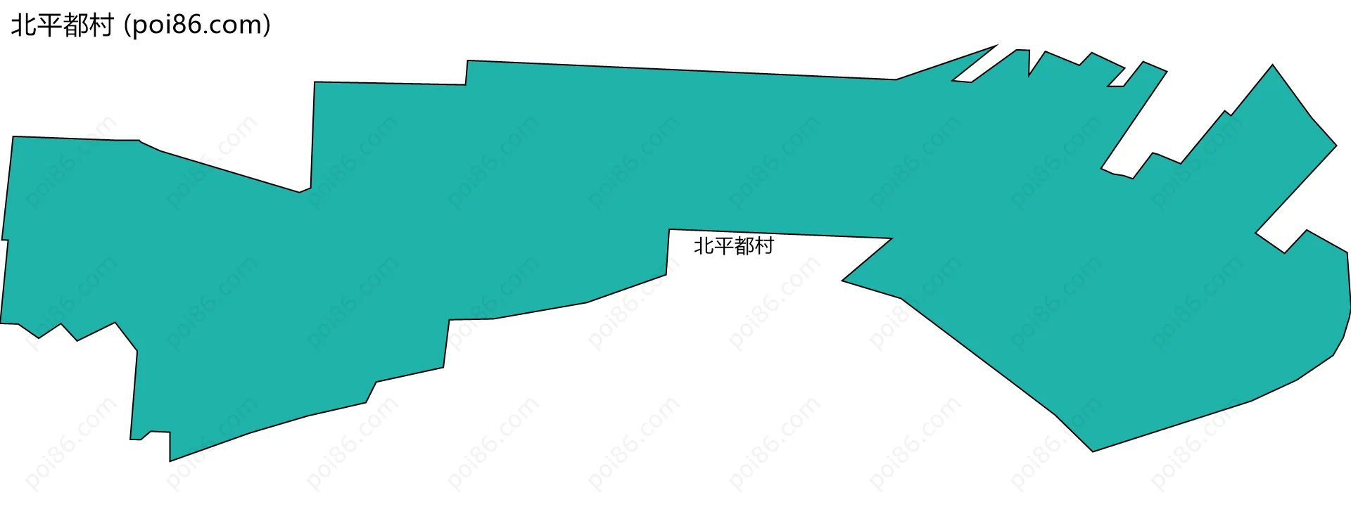 北平都村边界地图