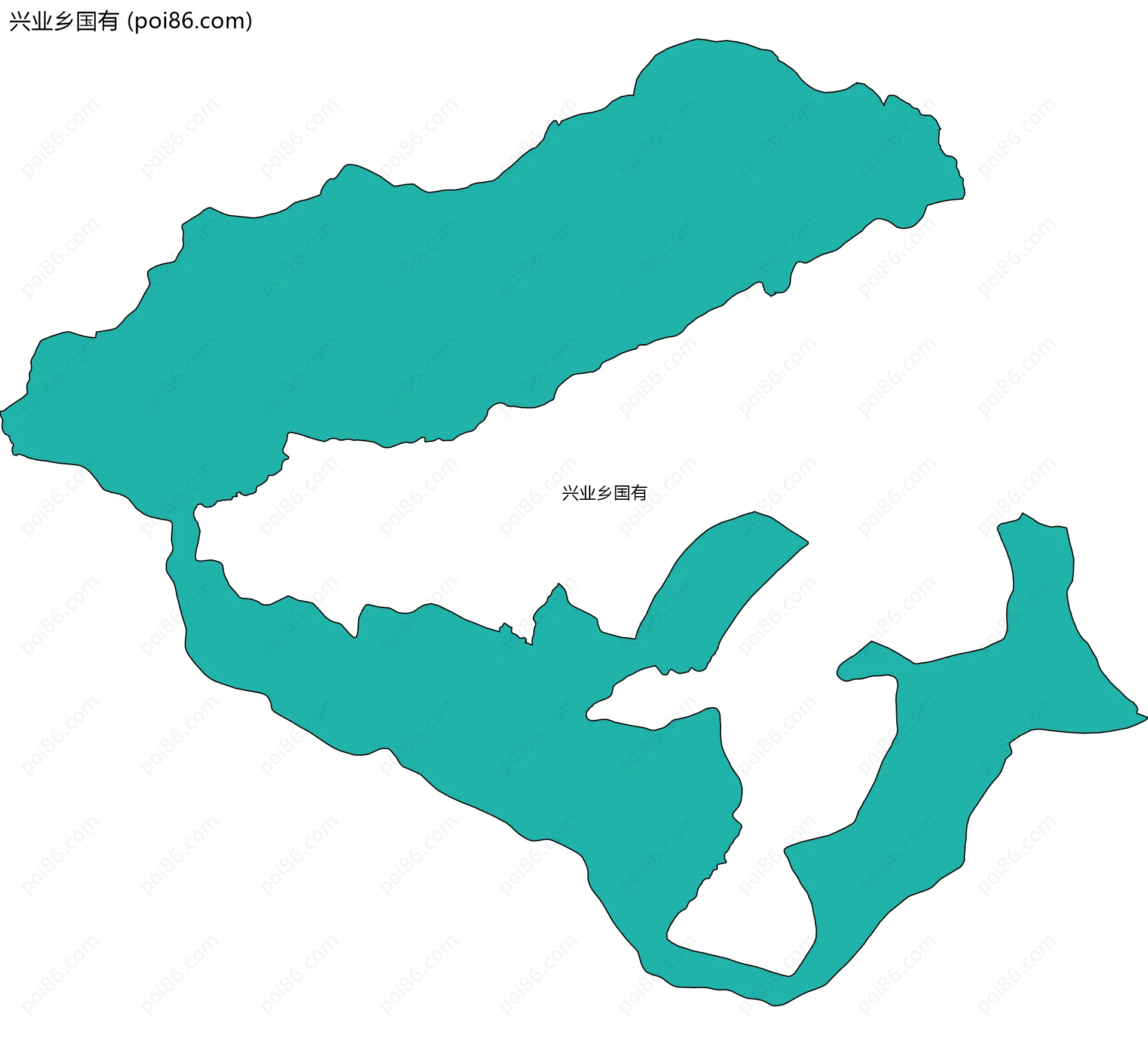 兴业乡国有边界地图