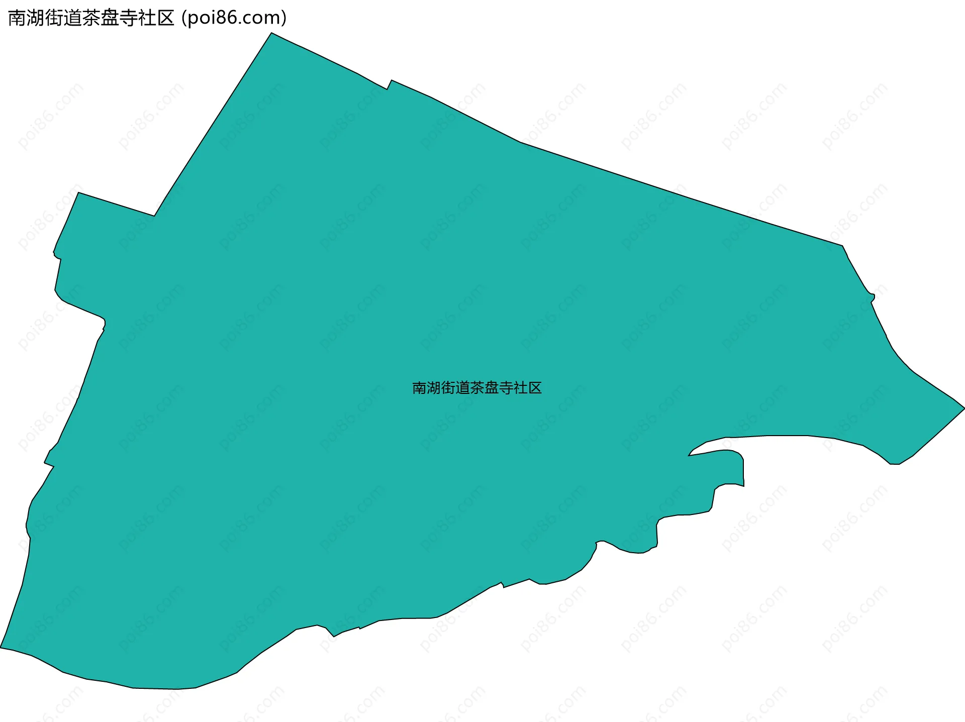 南湖街道茶盘寺社区边界地图