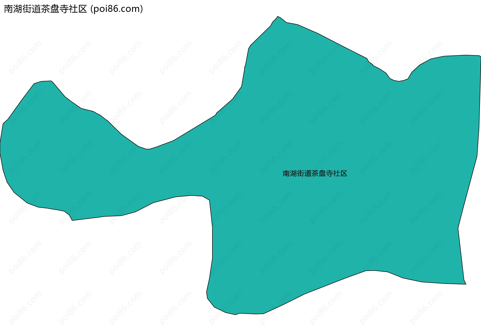 南湖街道茶盘寺社区边界地图