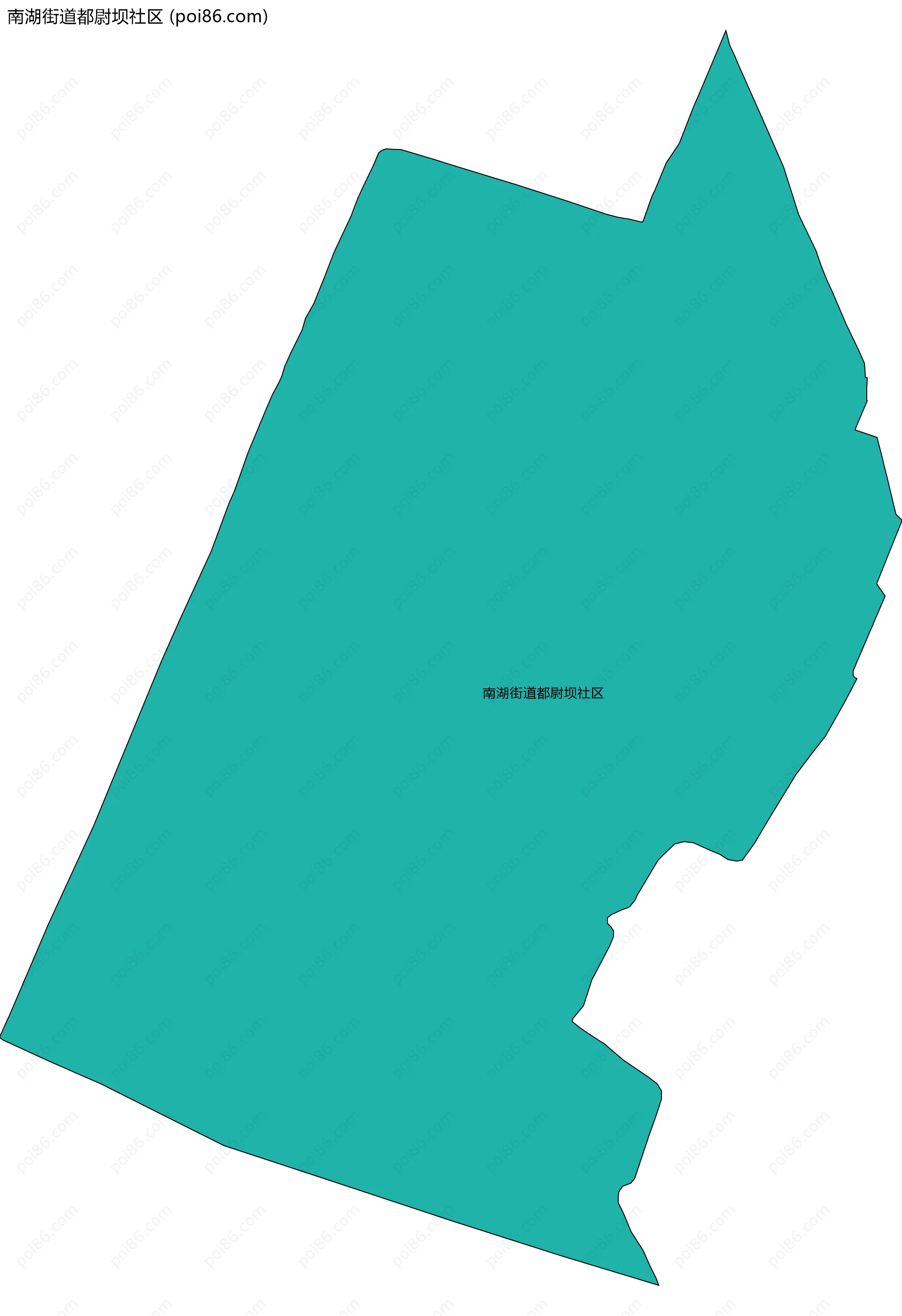 南湖街道都尉坝社区边界地图