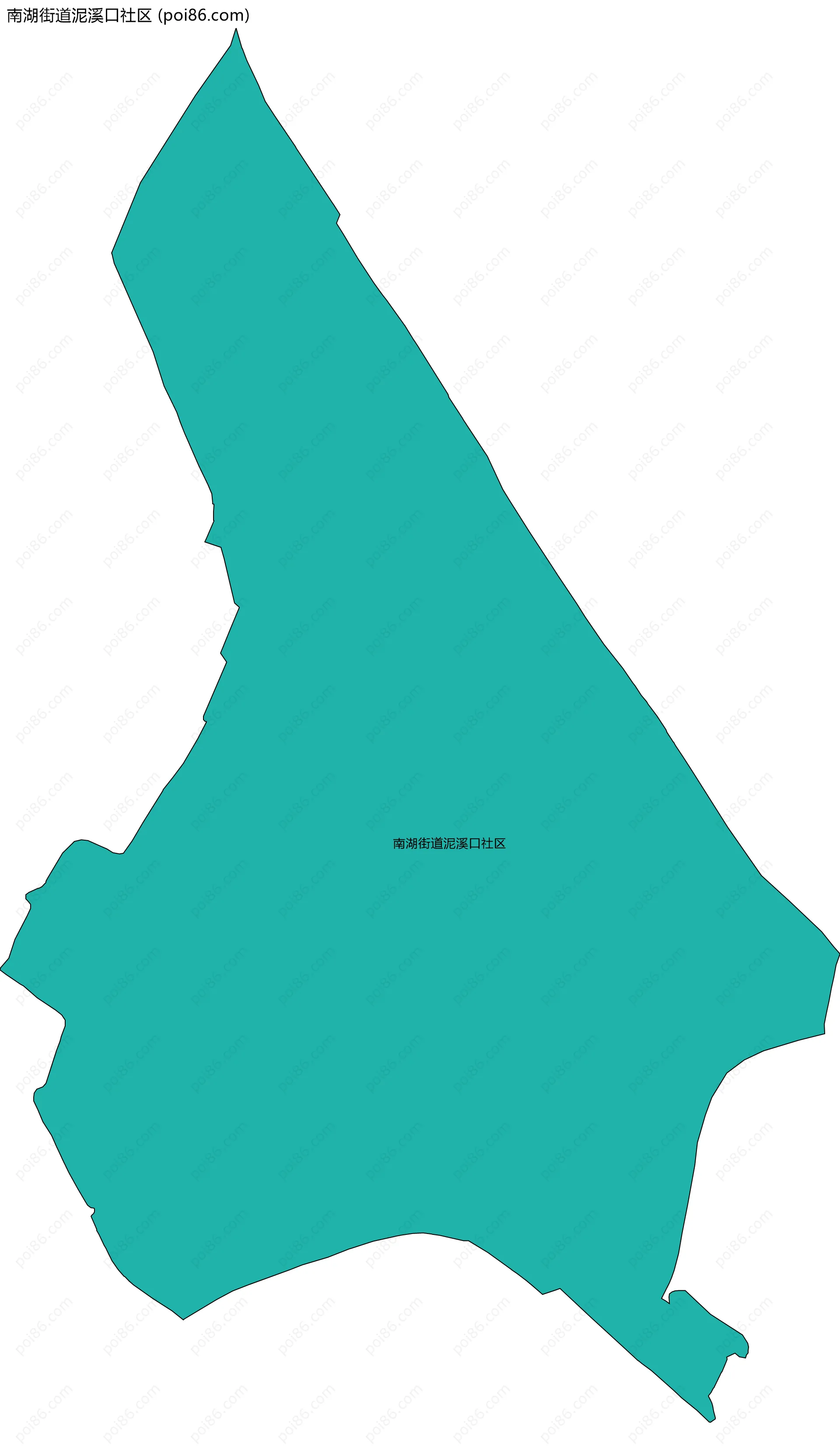 南湖街道泥溪口社区边界地图