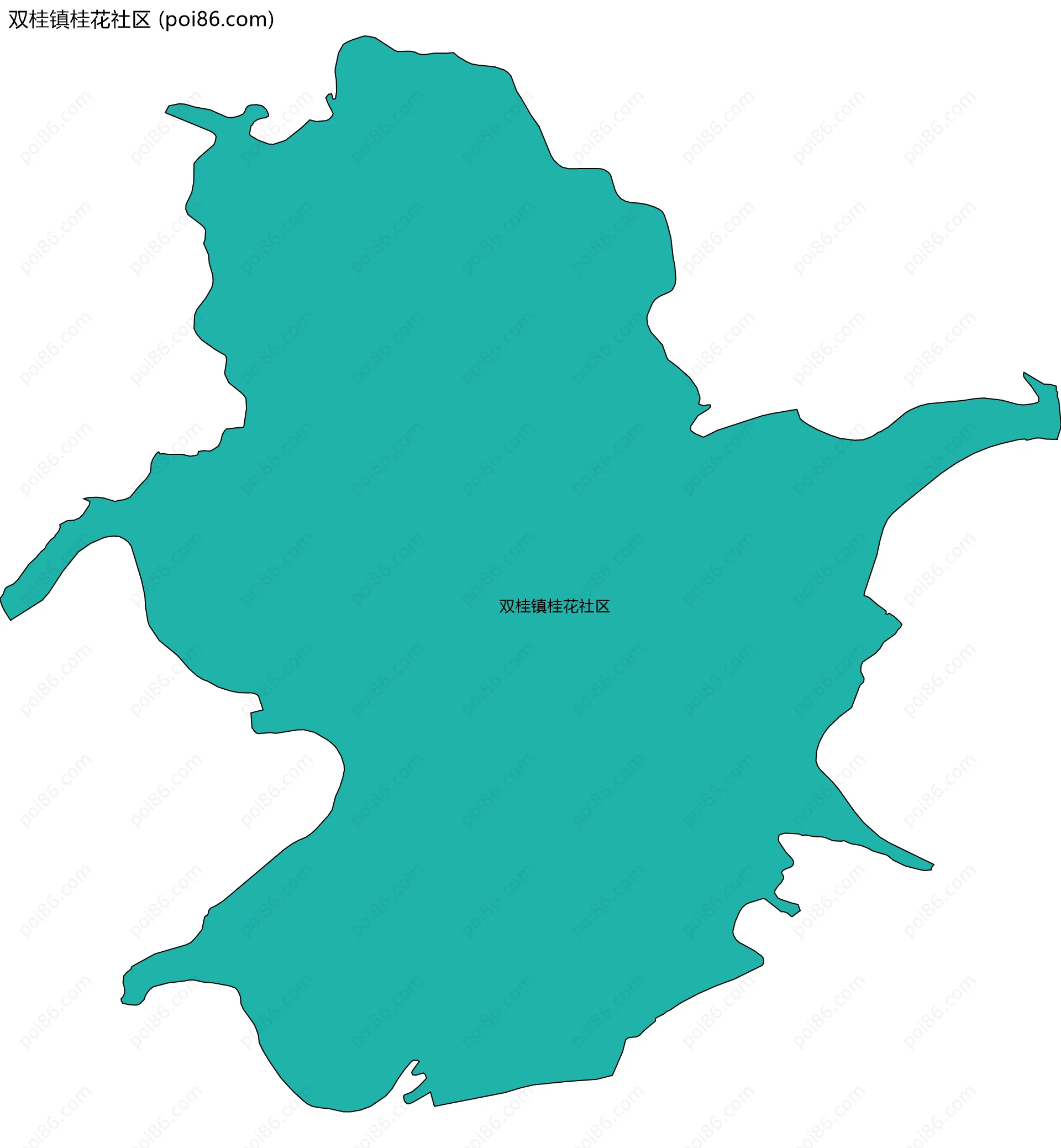 双桂镇桂花社区边界地图