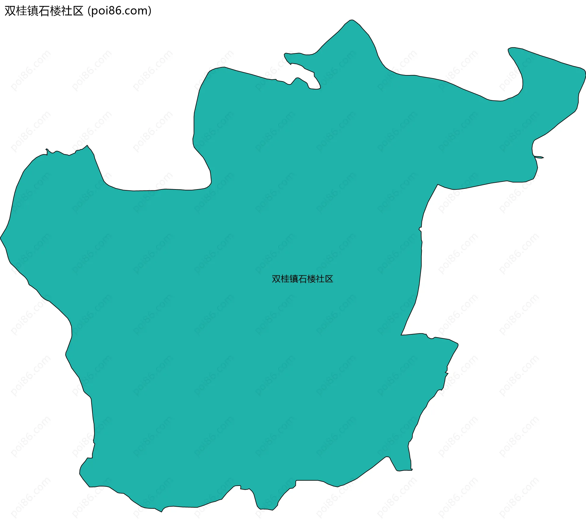 双桂镇石楼社区边界地图