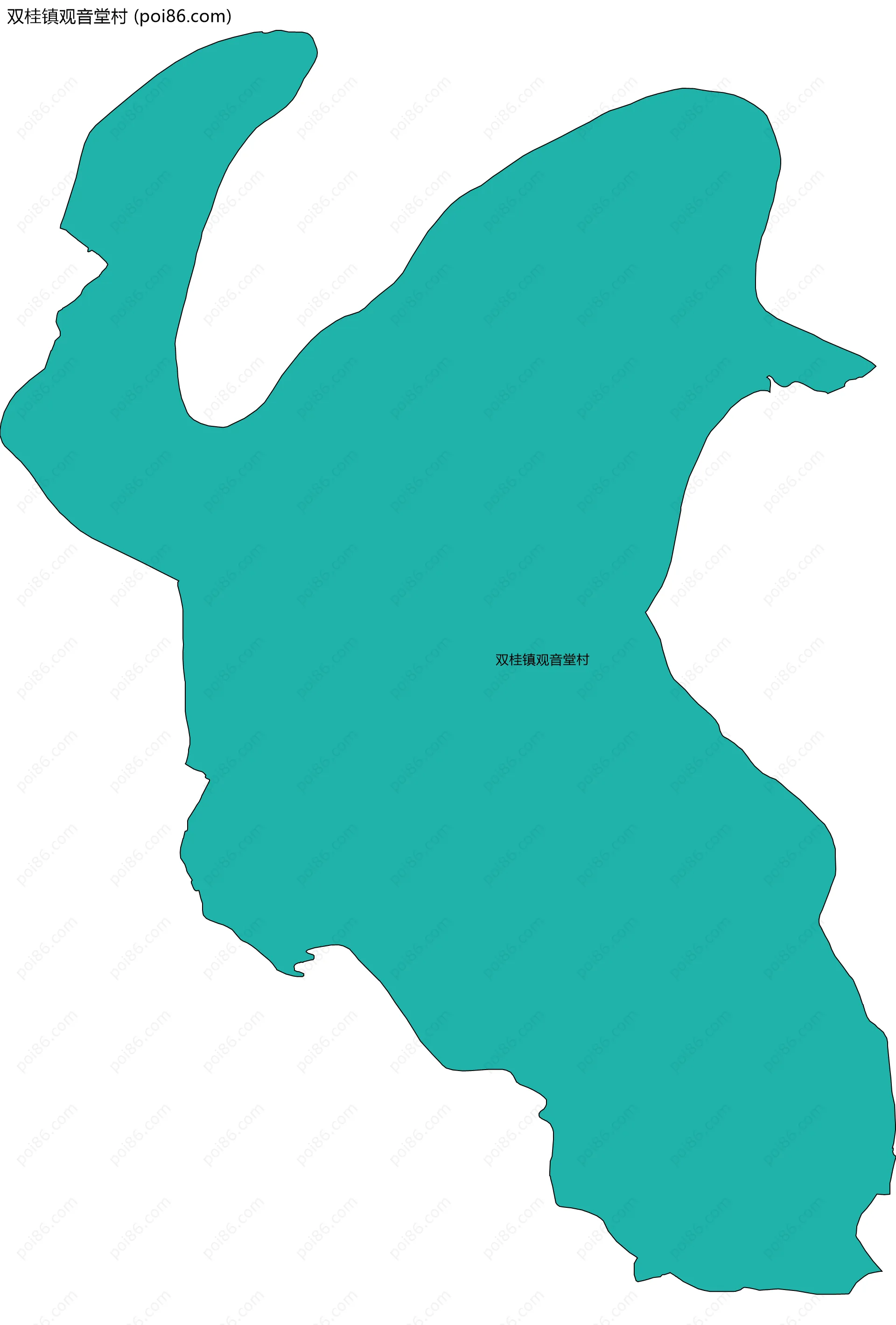 双桂镇观音堂村边界地图