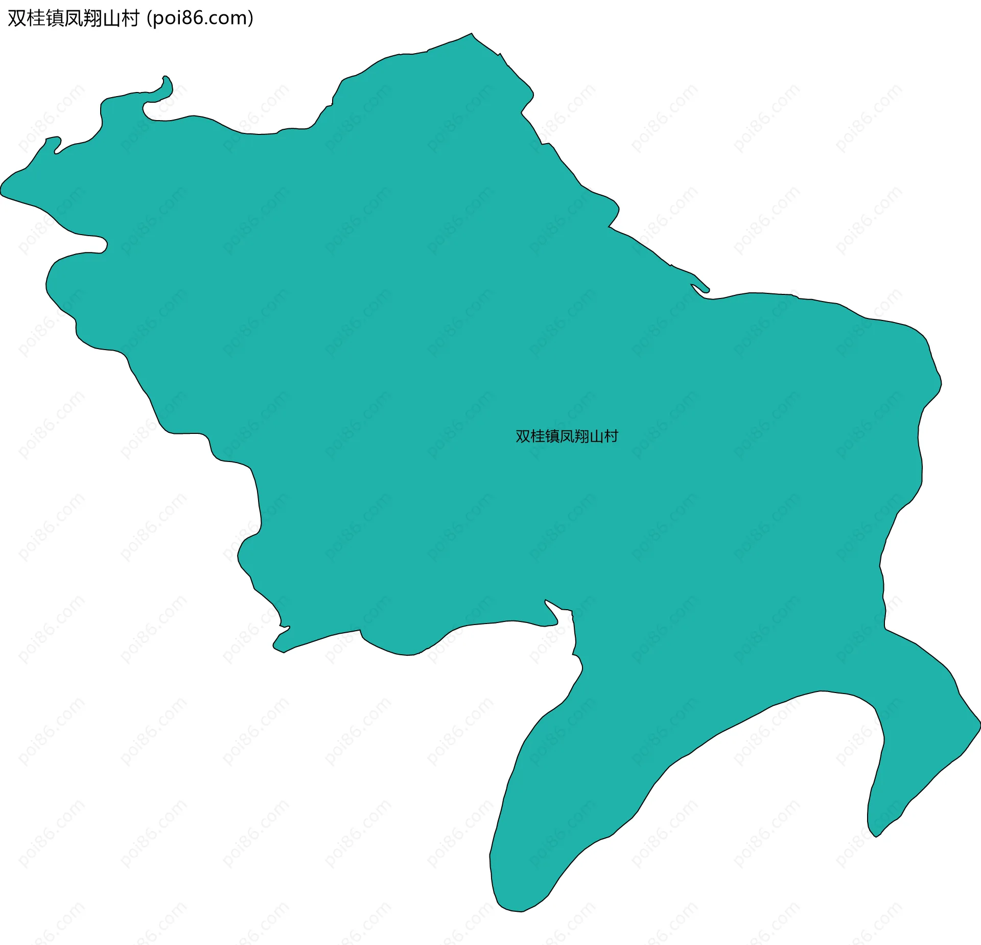 双桂镇凤翔山村边界地图