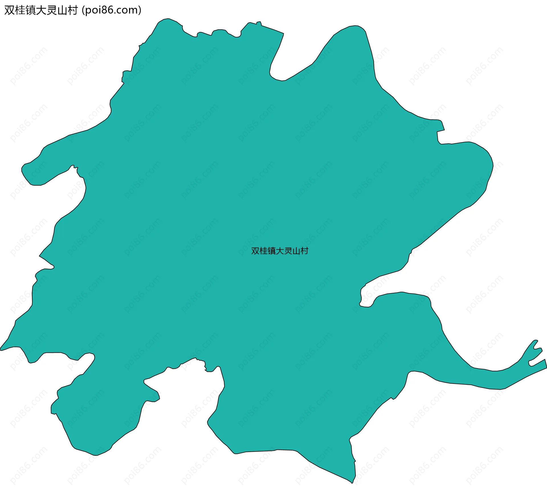 双桂镇大灵山村边界地图
