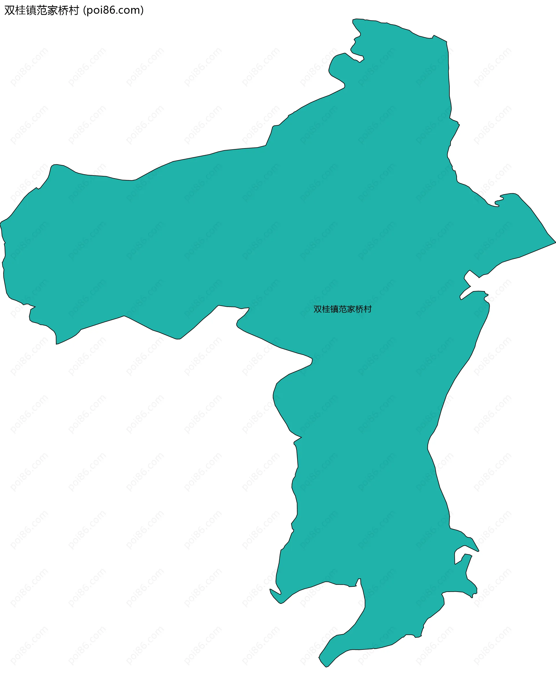 双桂镇范家桥村边界地图