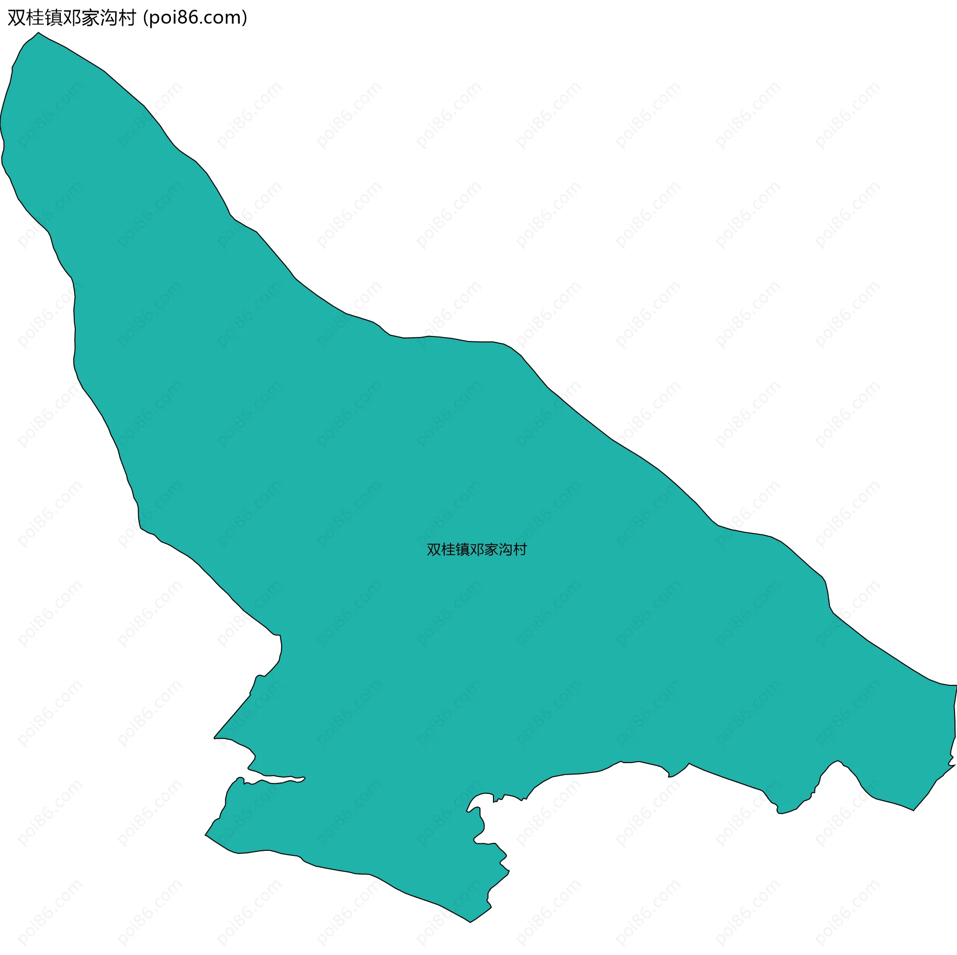 双桂镇邓家沟村边界地图