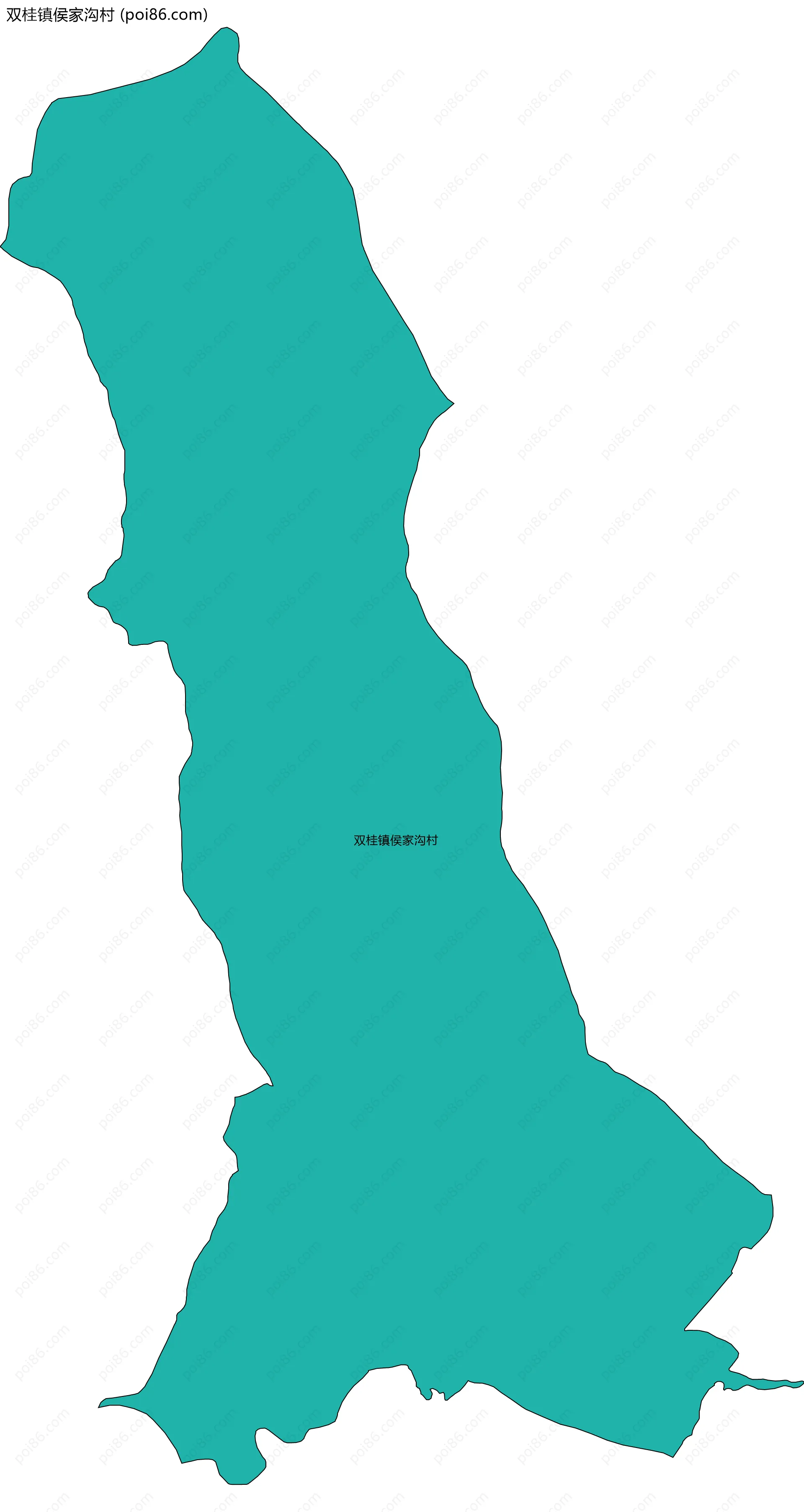 双桂镇侯家沟村边界地图