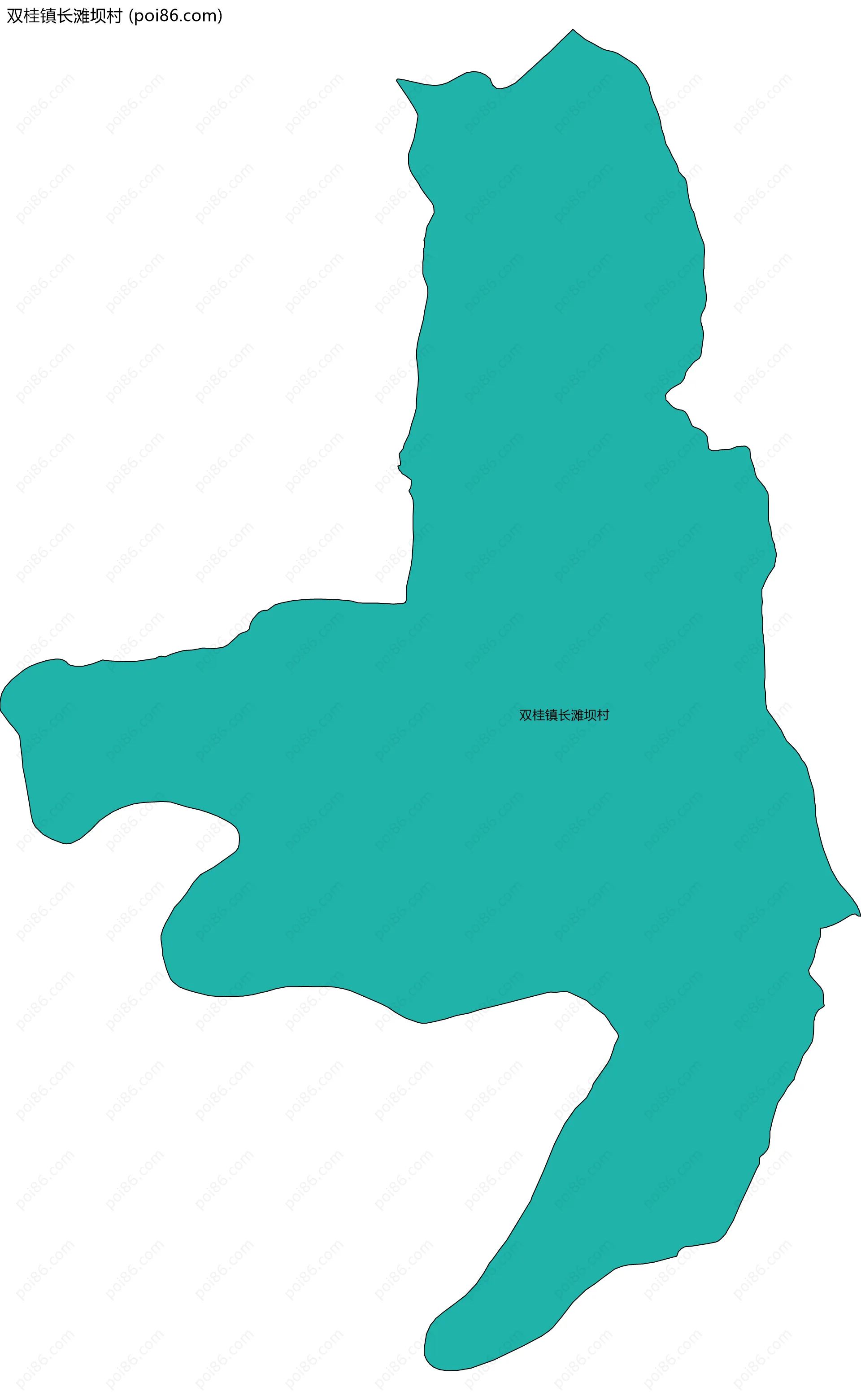 双桂镇长滩坝村边界地图