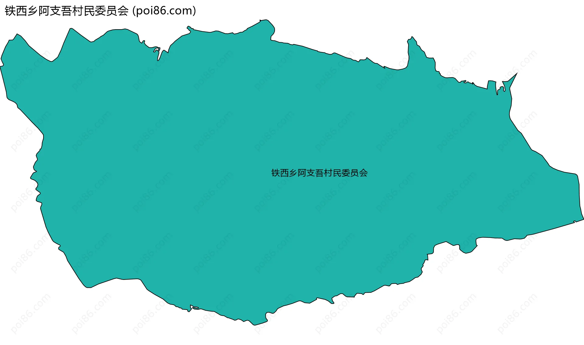 铁西乡阿支吾村民委员会边界地图