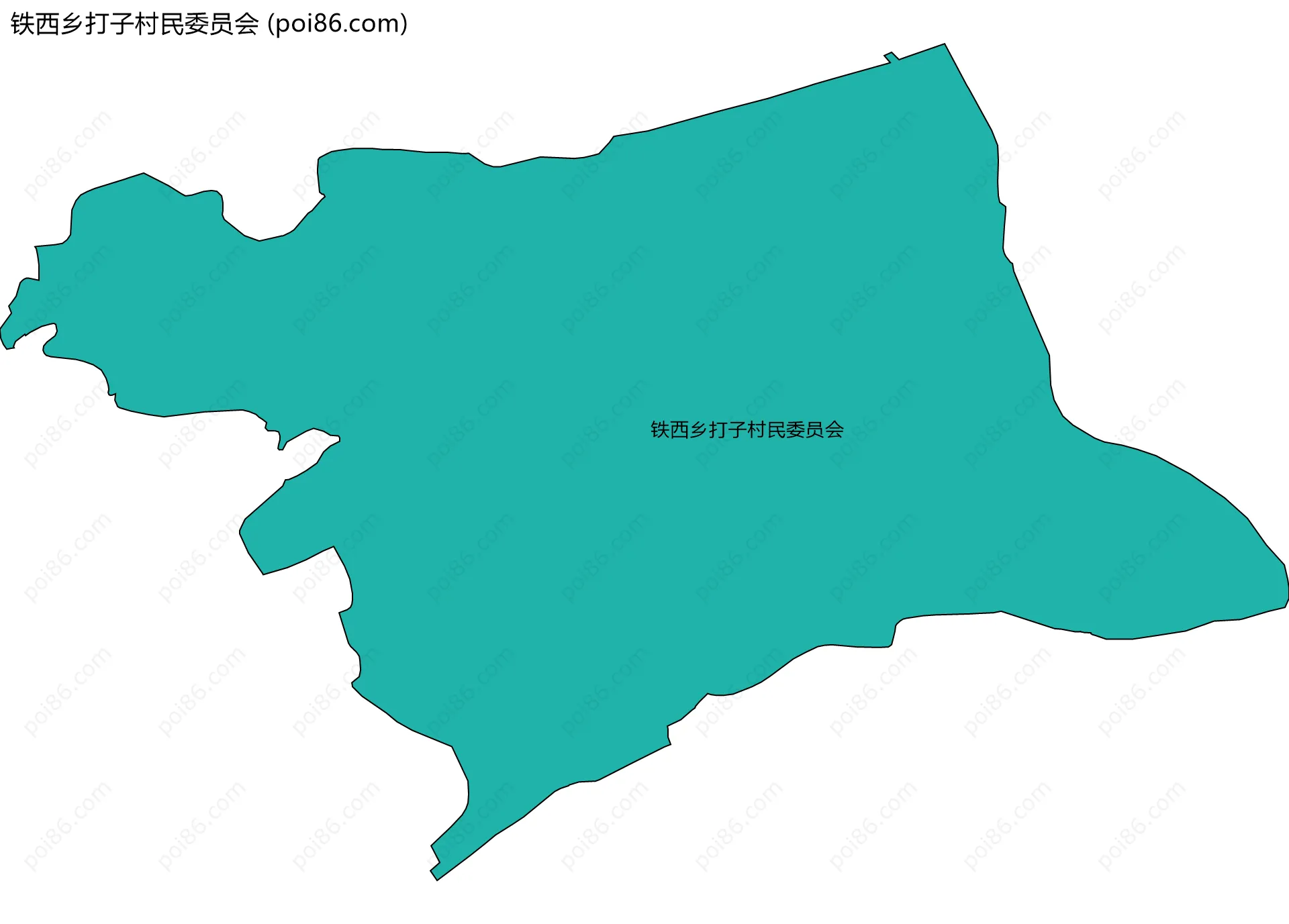 铁西乡打子村民委员会边界地图