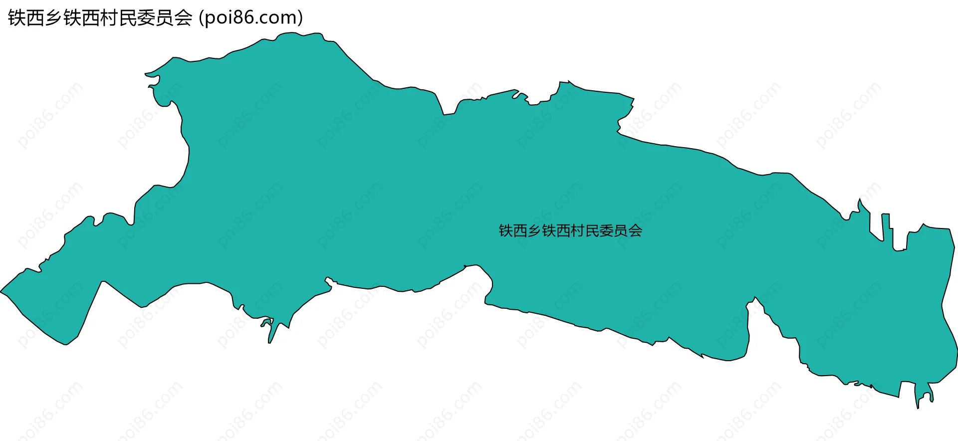 铁西乡铁西村民委员会边界地图