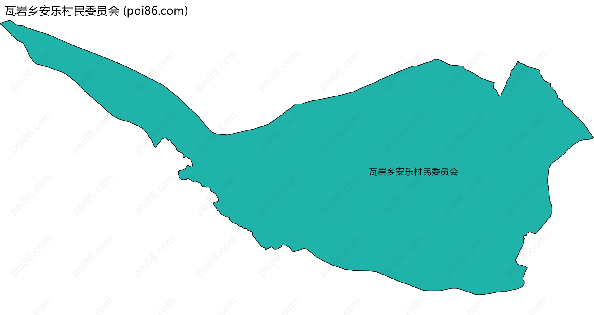 瓦岩乡安乐村民委员会边界地图