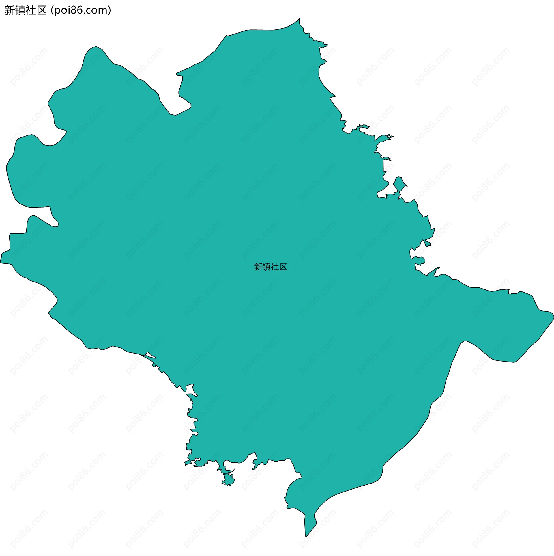 新镇社区边界地图