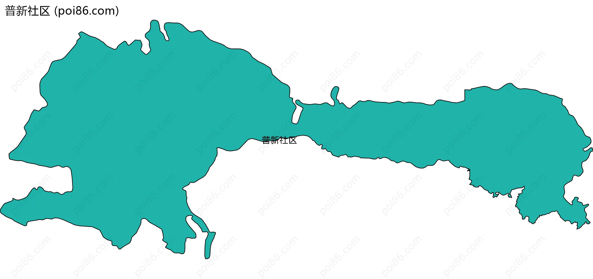 普新社区边界地图