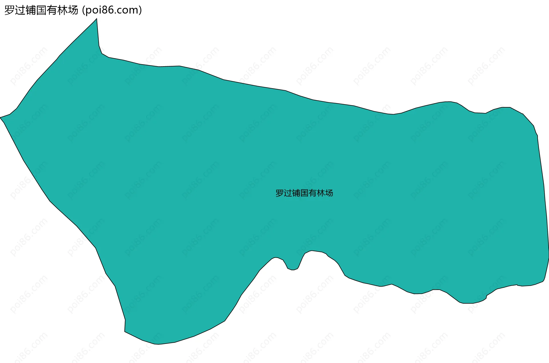 罗过铺国有林场边界地图