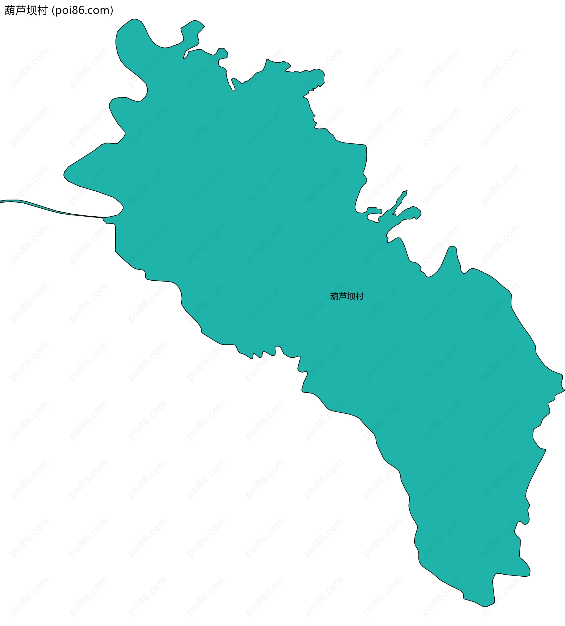 葫芦坝村边界地图