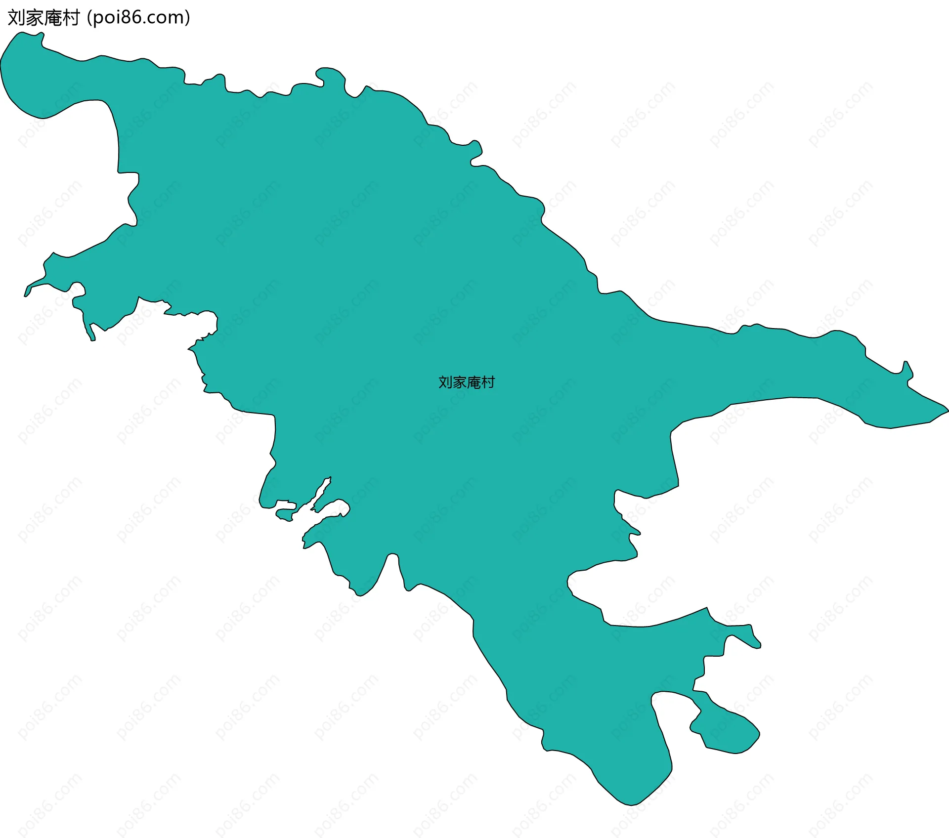 刘家庵村边界地图