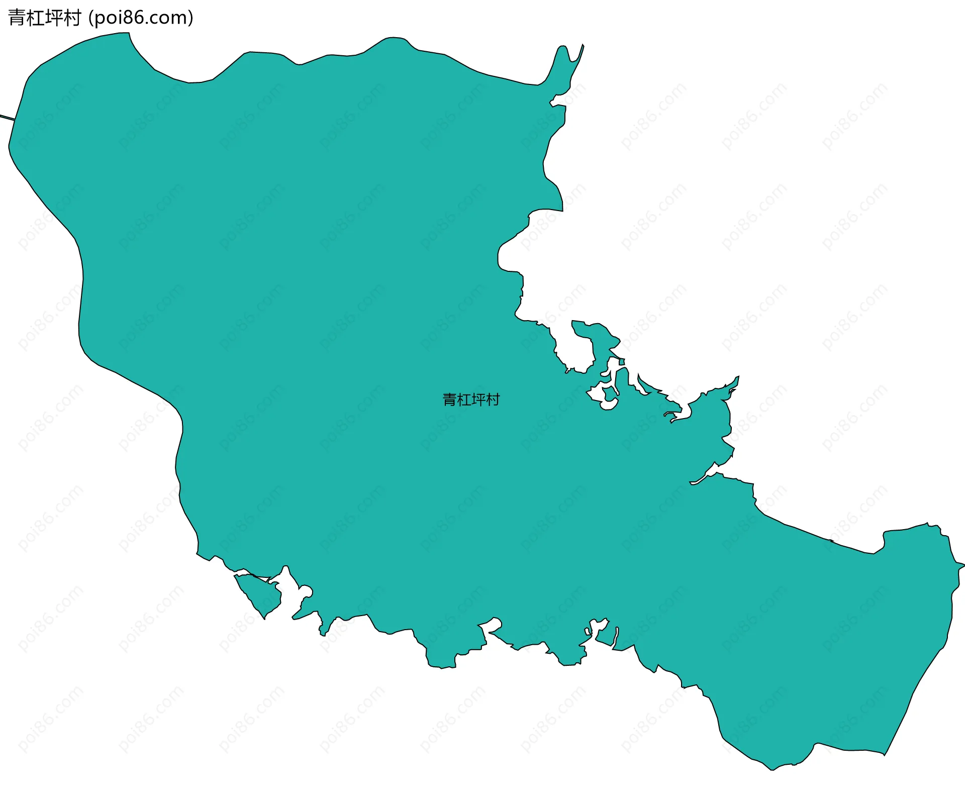 青杠坪村边界地图