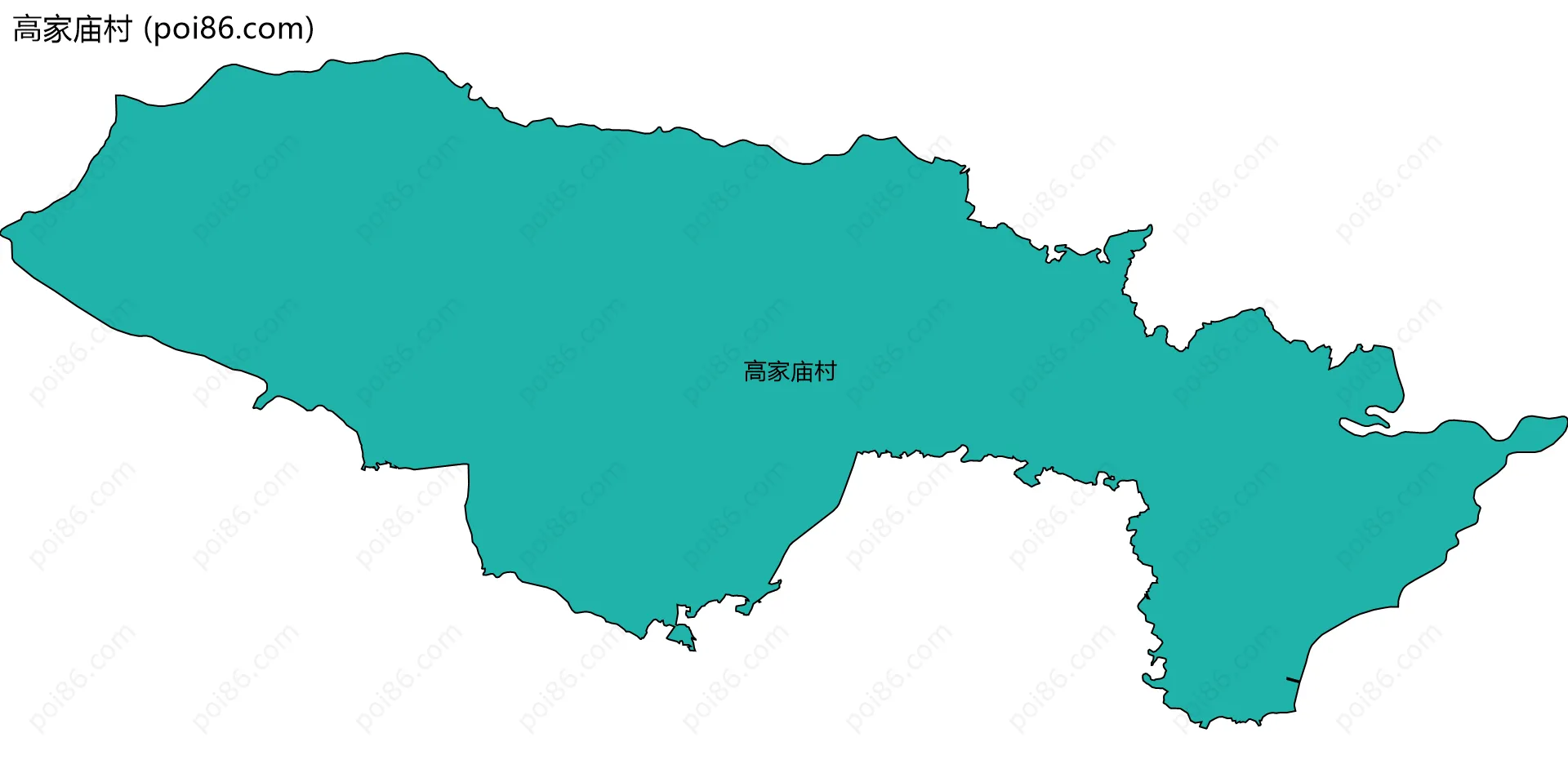 高家庙村边界地图