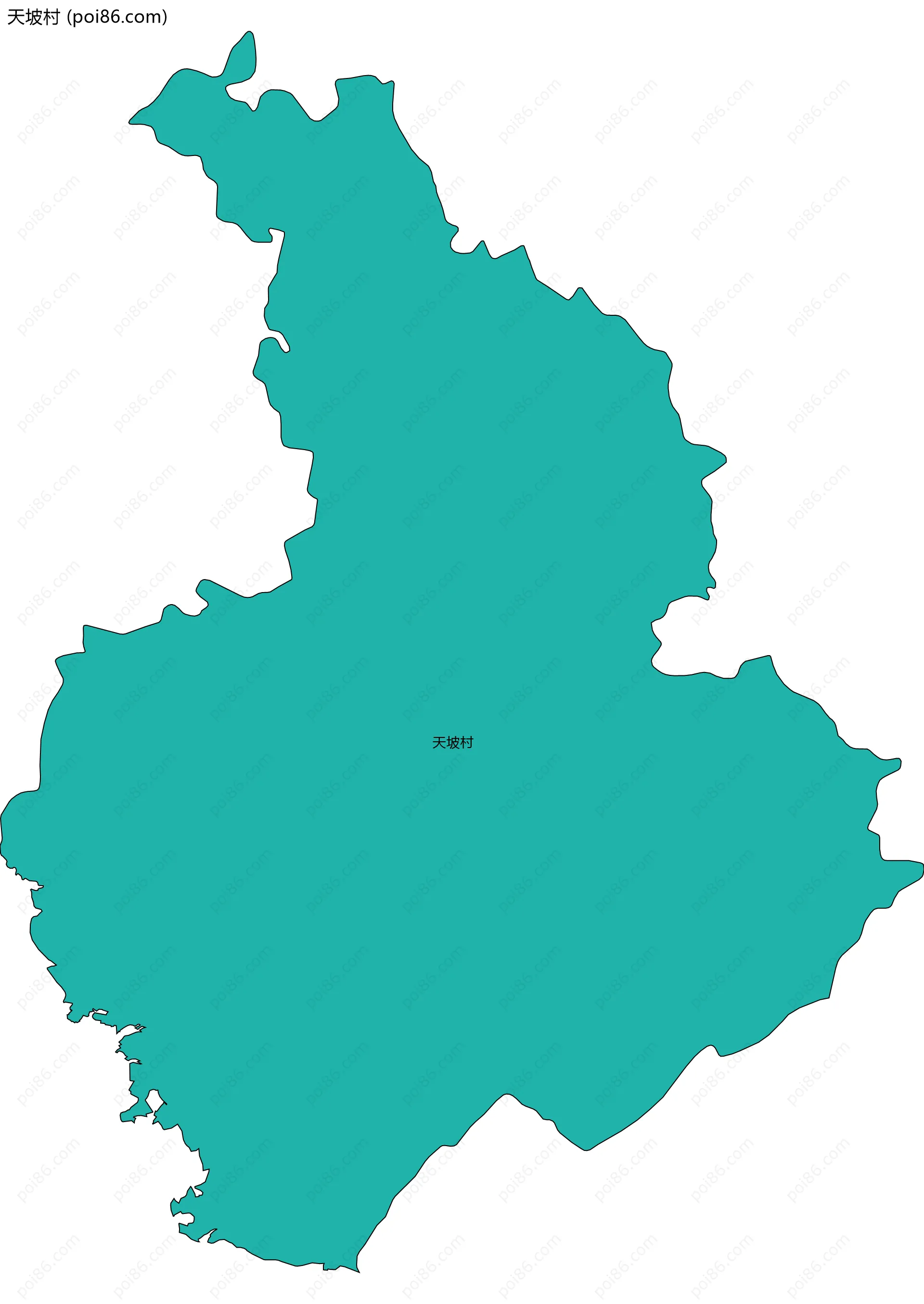 天坡村边界地图
