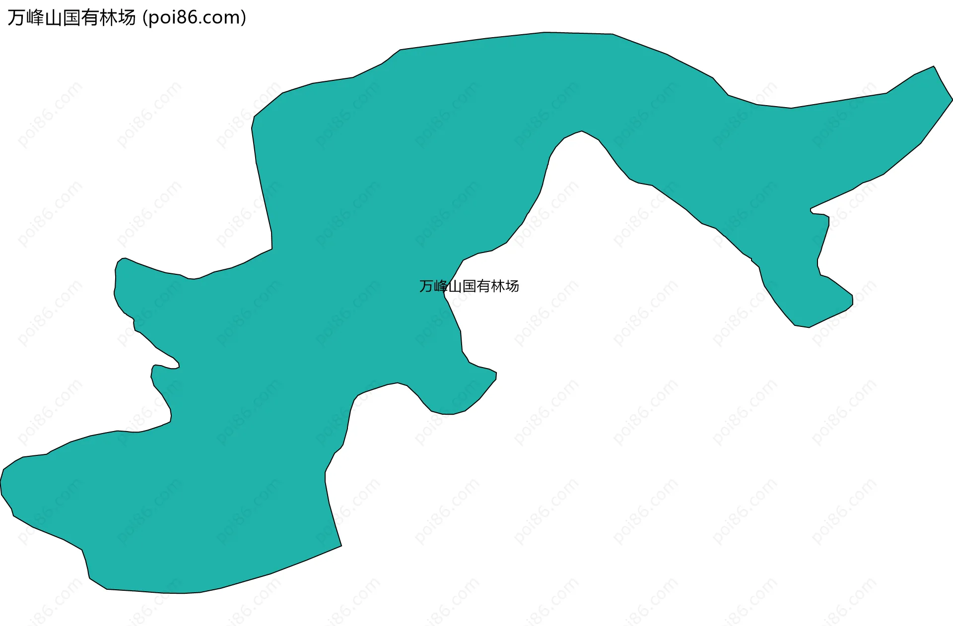 万峰山国有林场边界地图