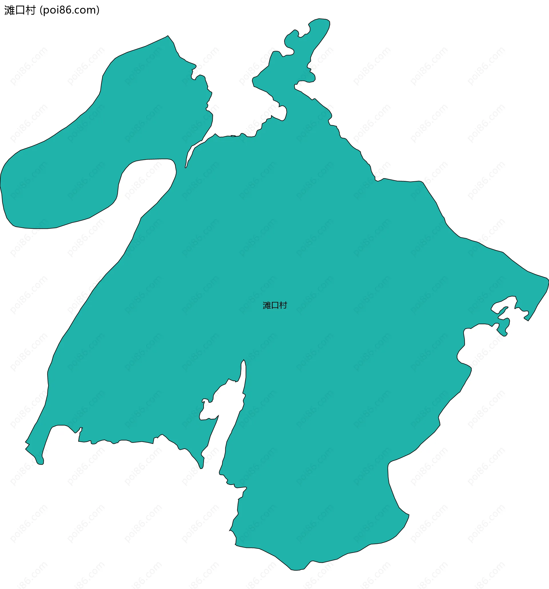 滩口村边界地图