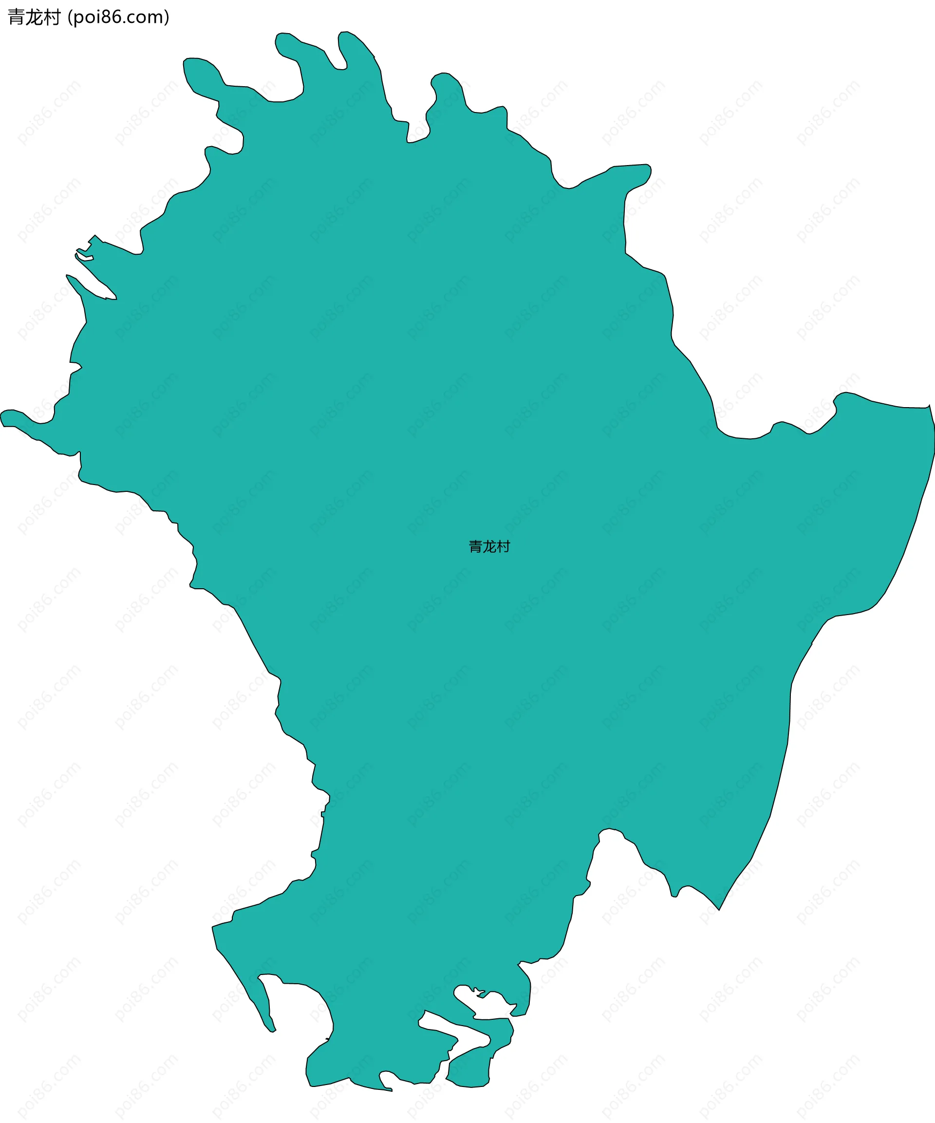 青龙村边界地图