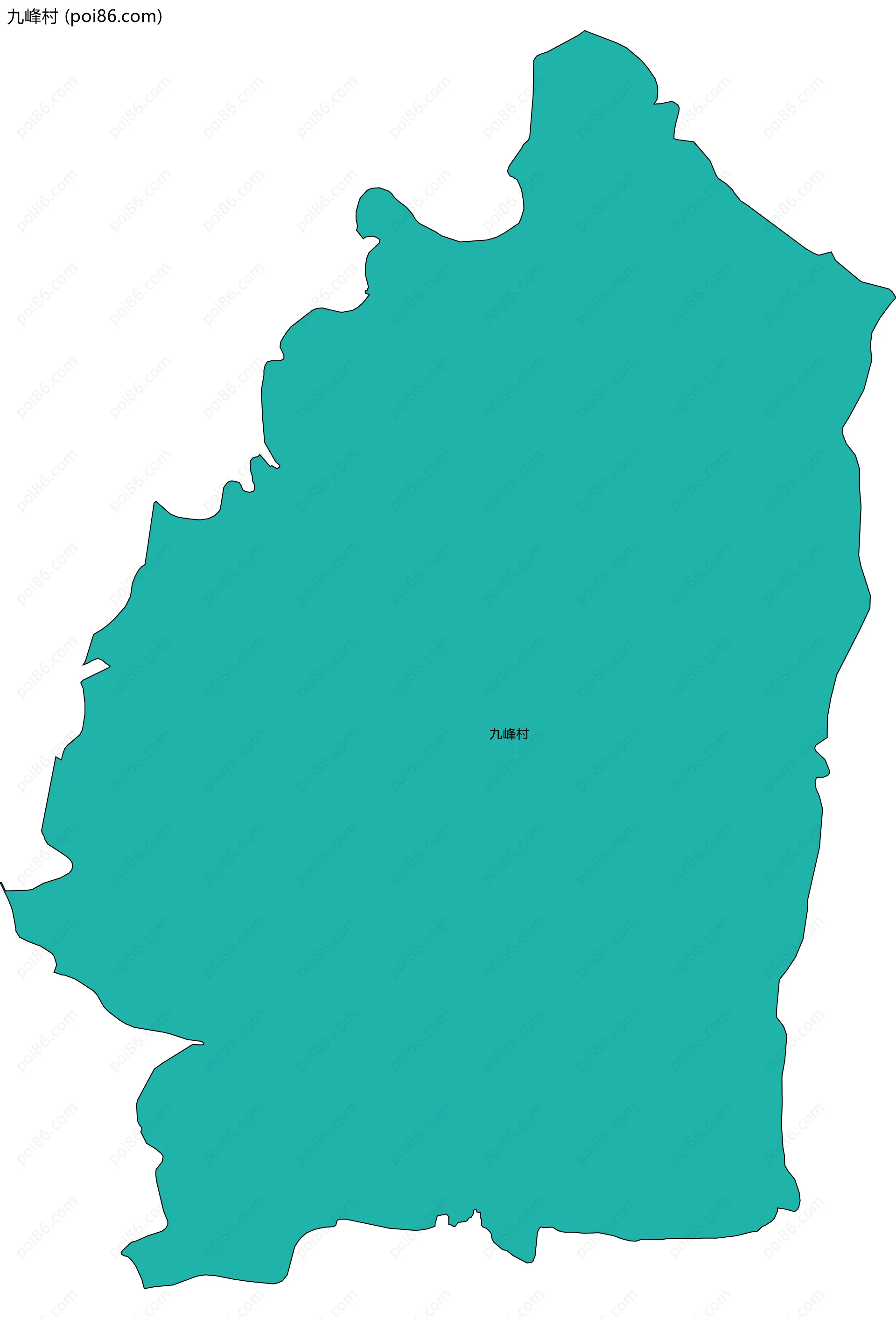 九峰村边界地图