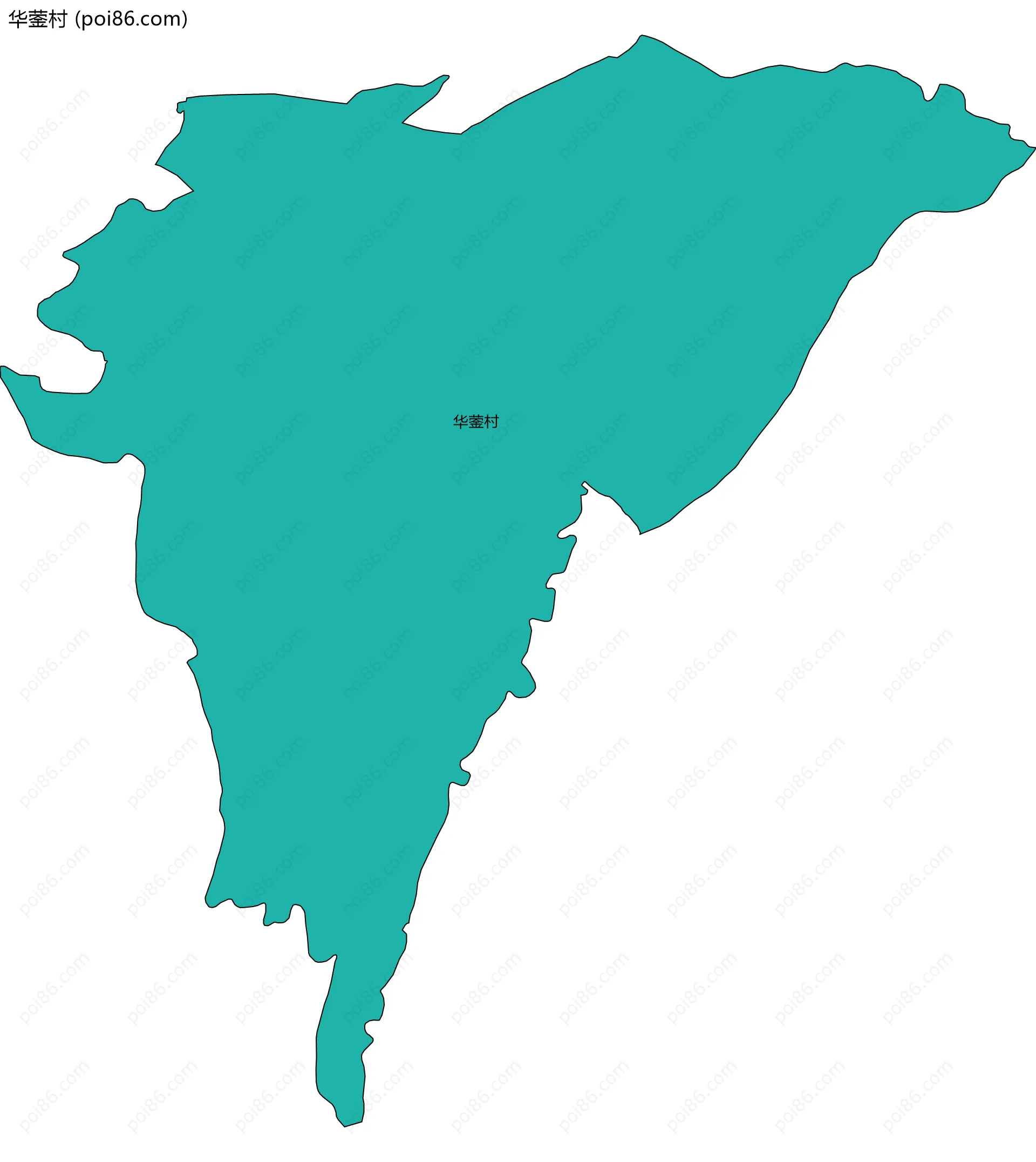 华蓥村边界地图