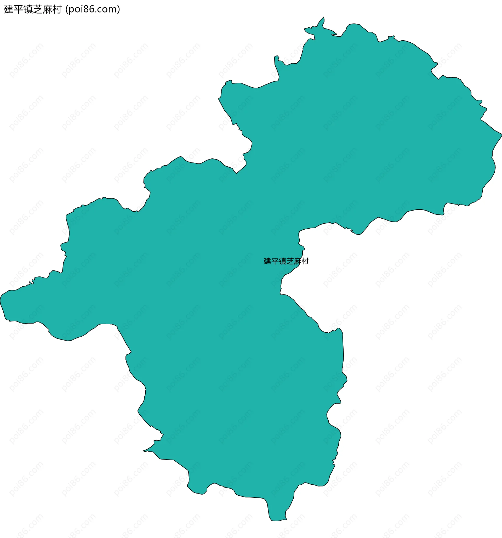 建平镇芝麻村边界地图