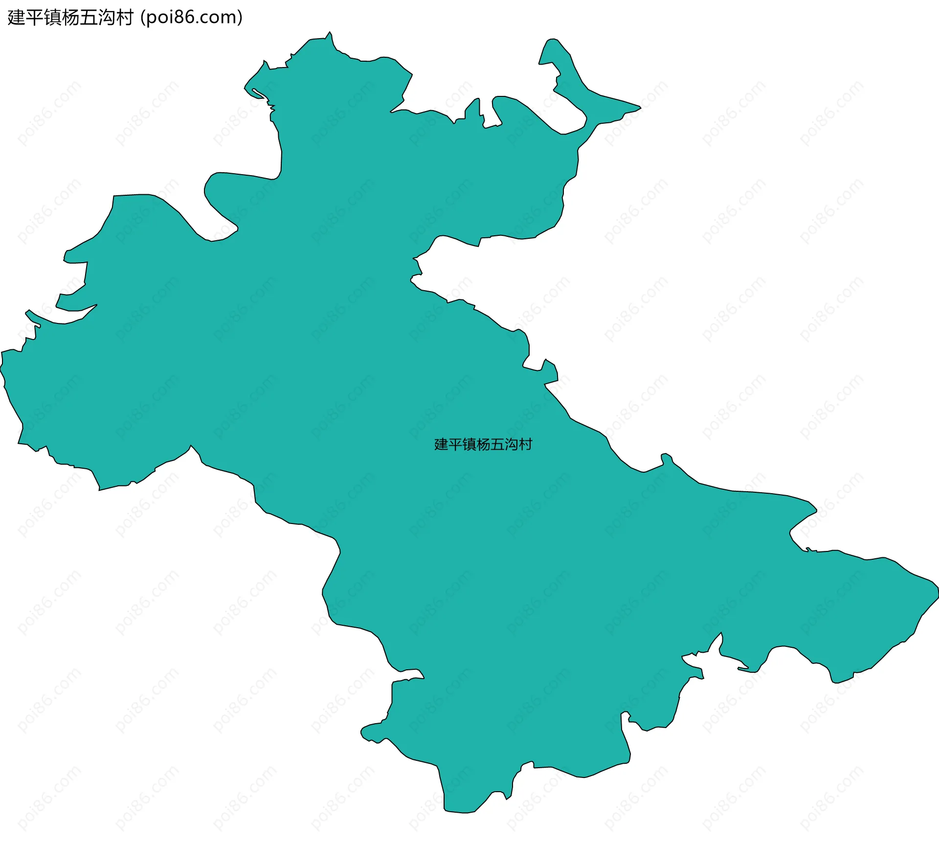 建平镇杨五沟村边界地图