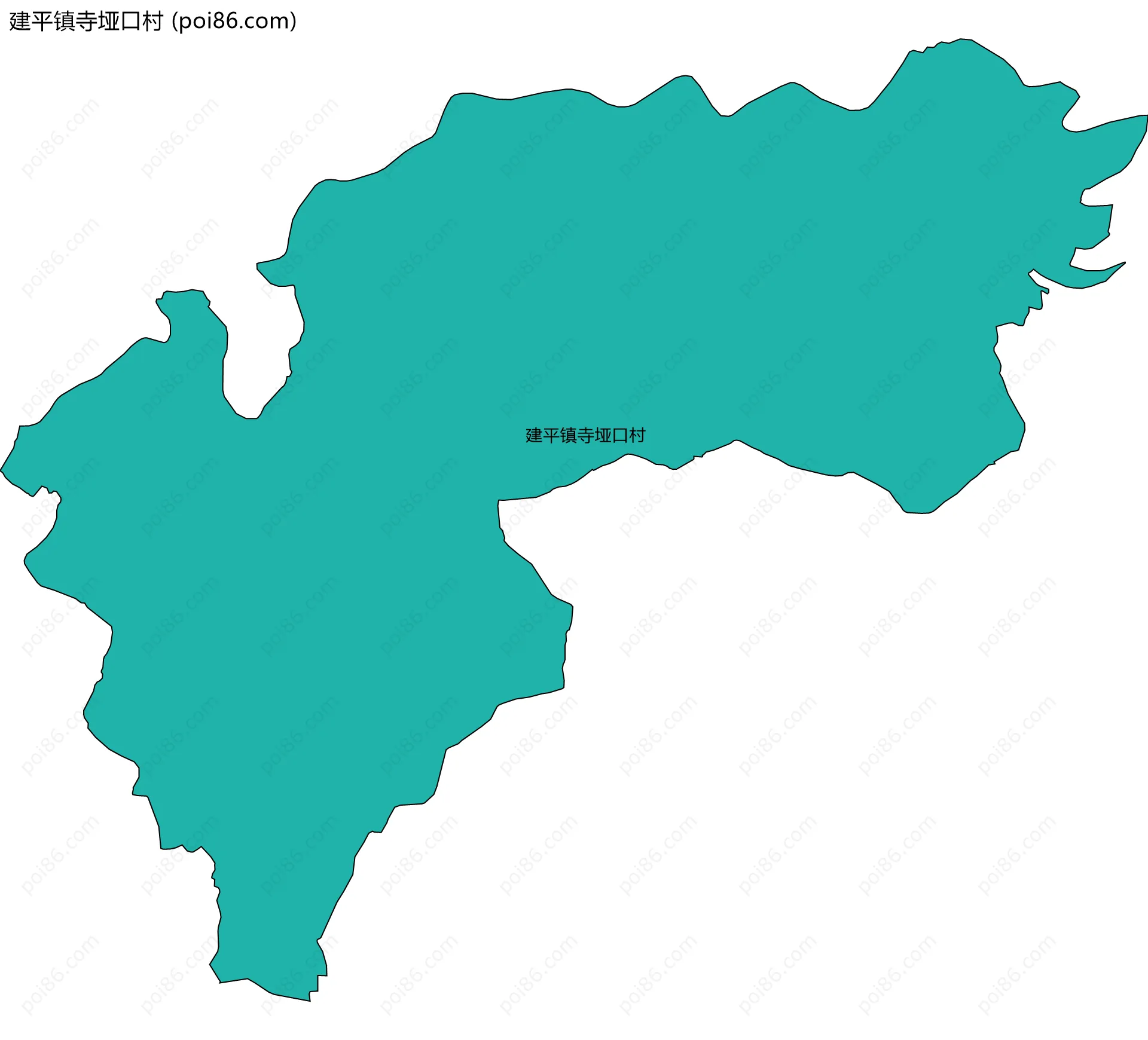 建平镇寺垭口村边界地图