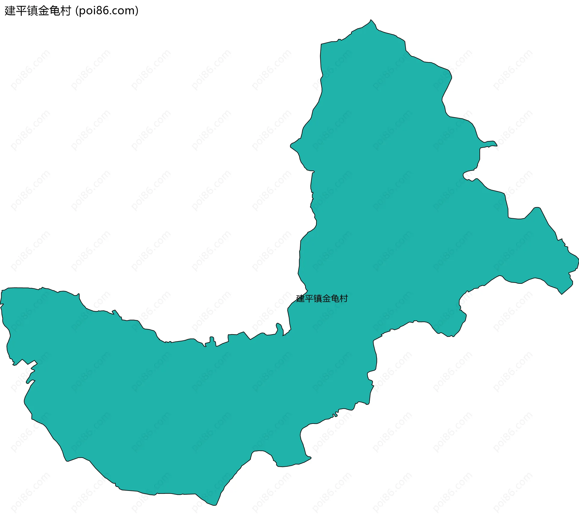 建平镇金龟村边界地图