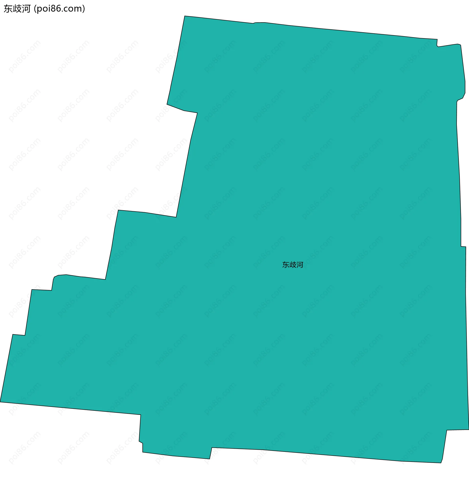 东歧河边界地图