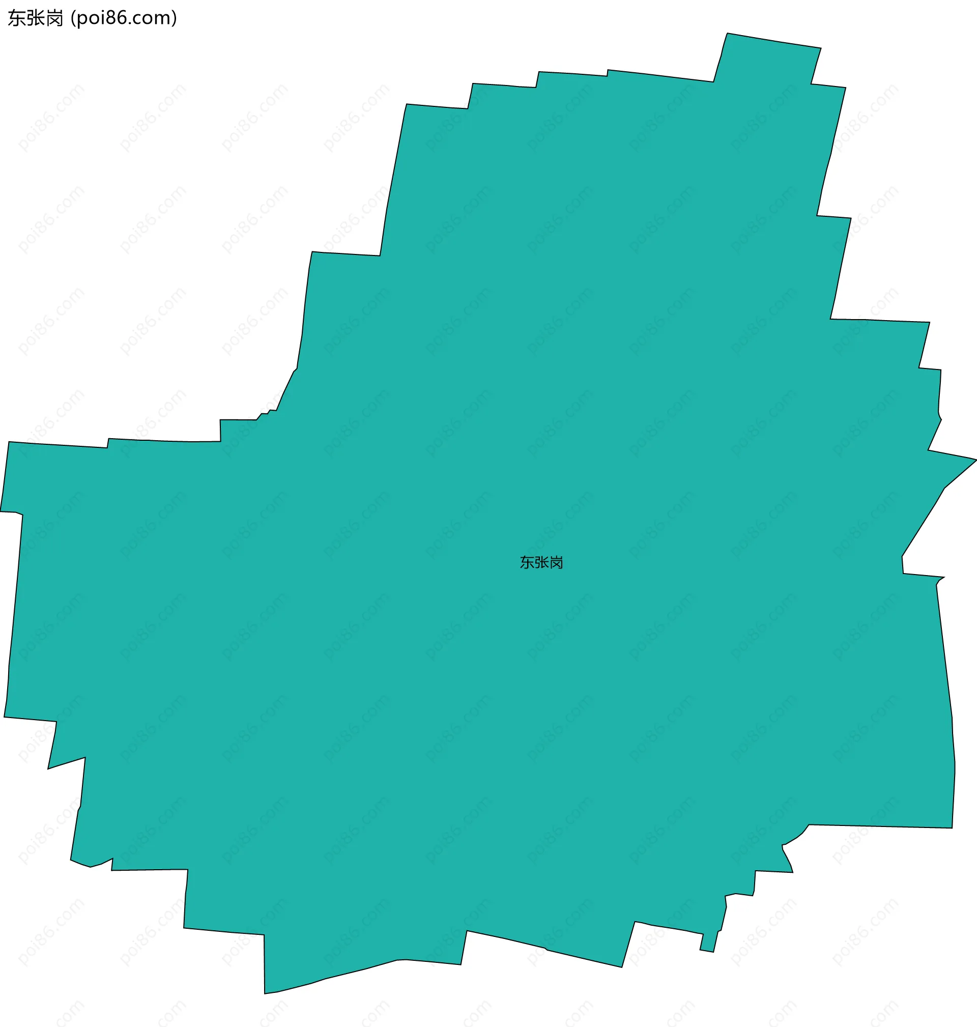 东张岗边界地图