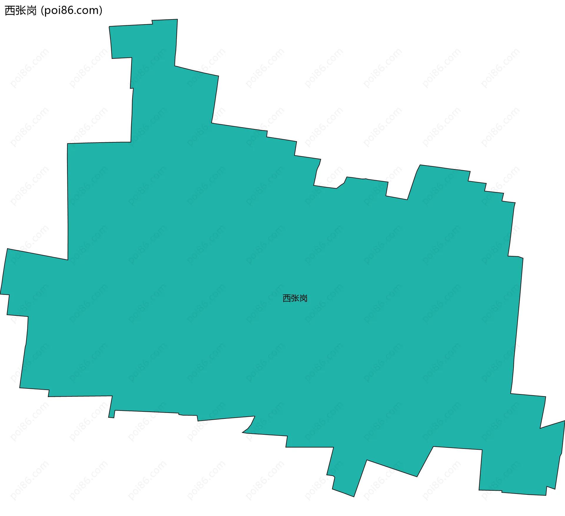 西张岗边界地图