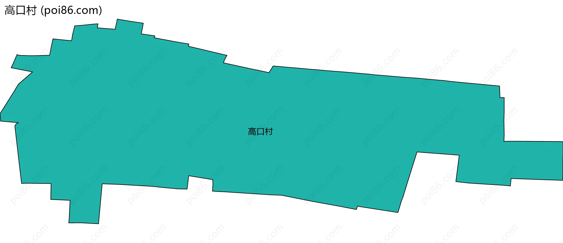 高口村边界地图