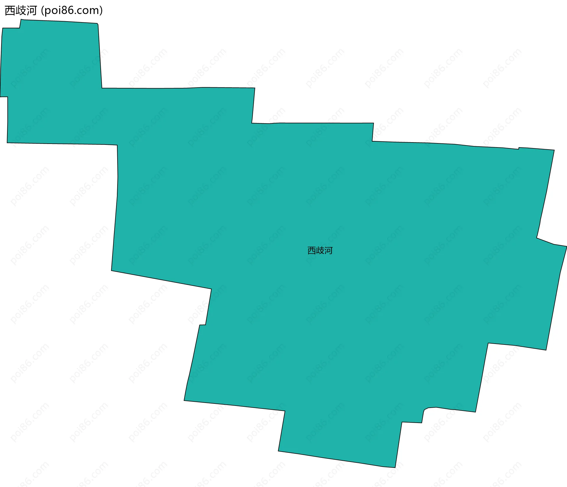 西歧河边界地图