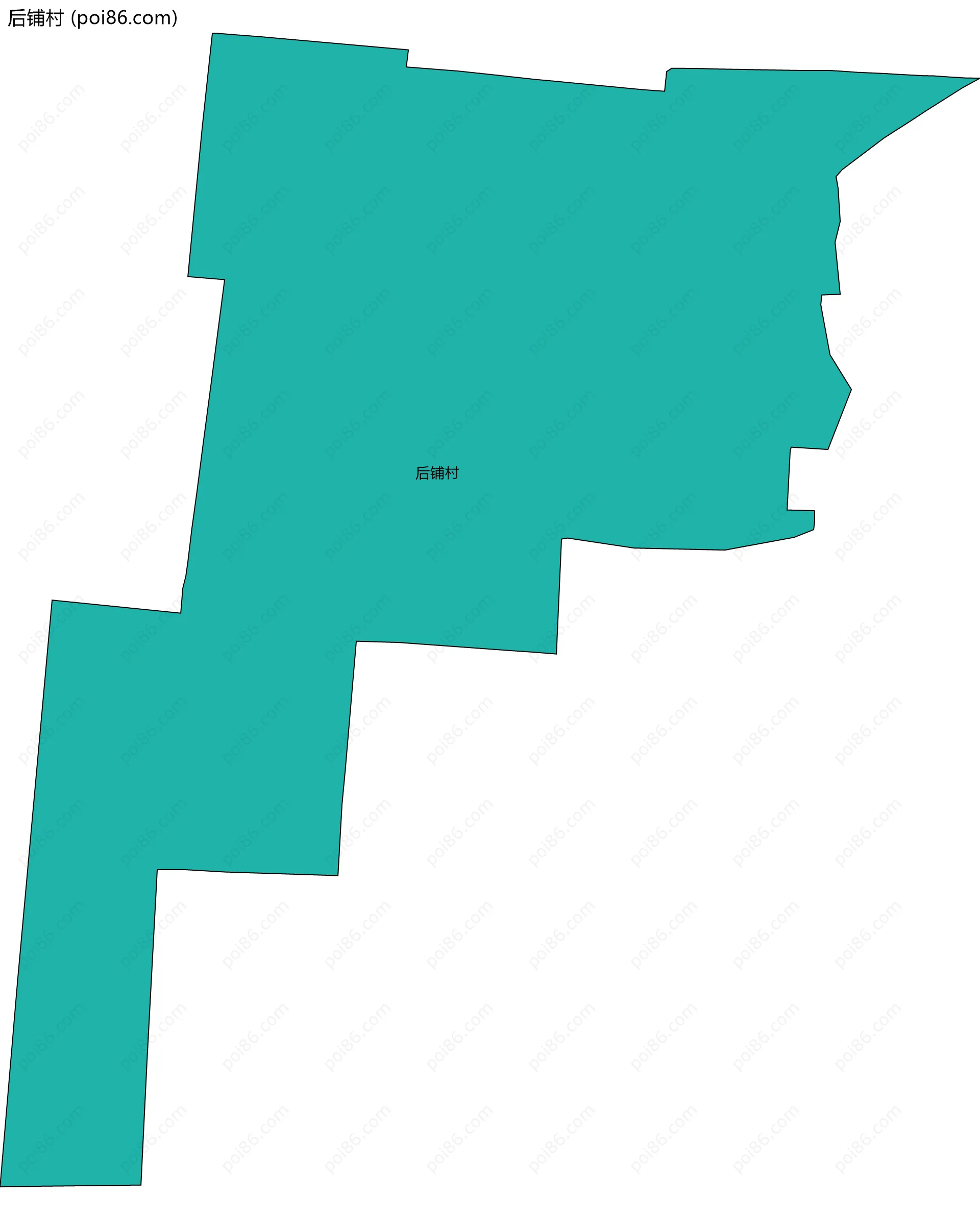 后铺村边界地图