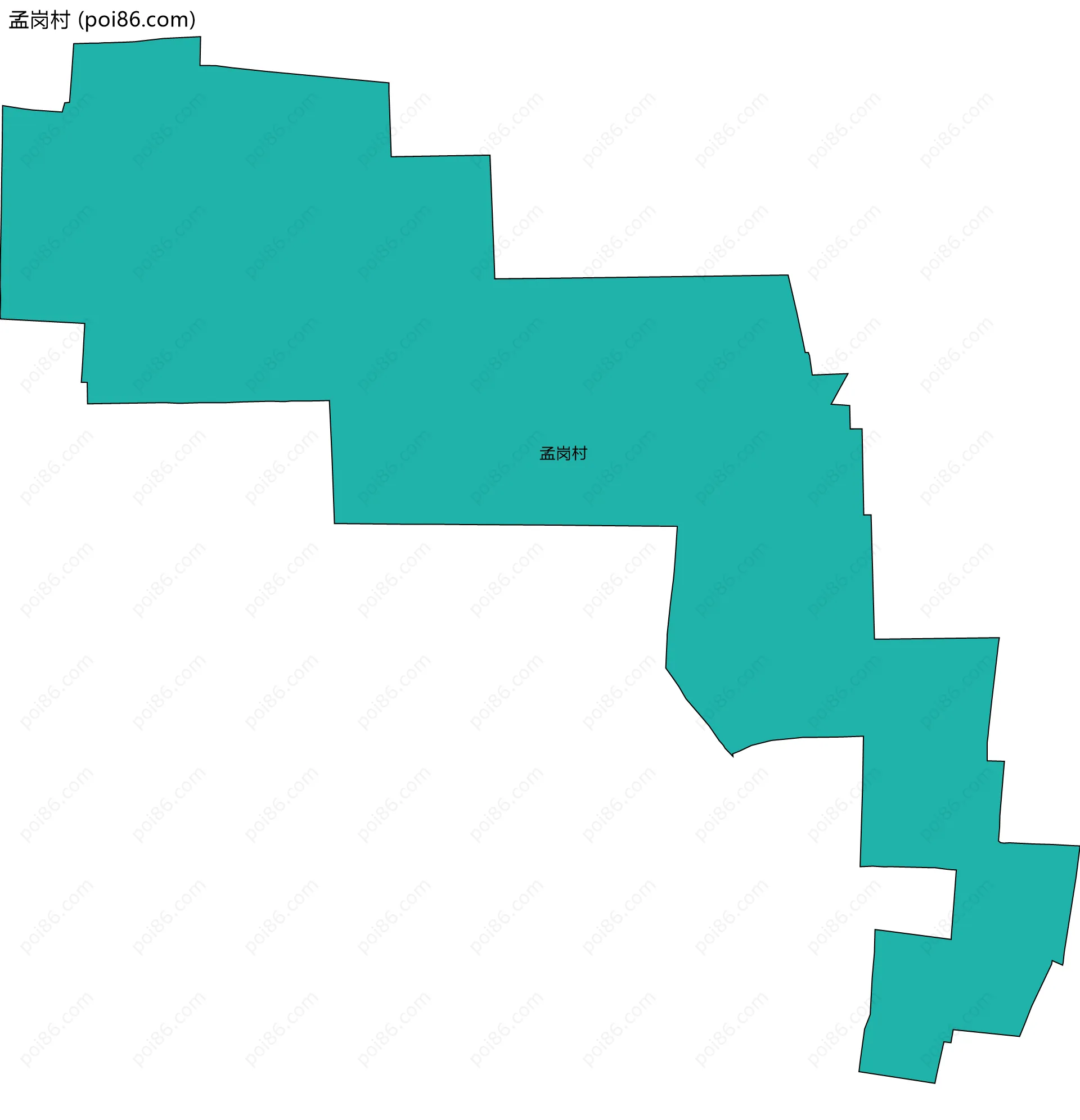 孟岗村边界地图