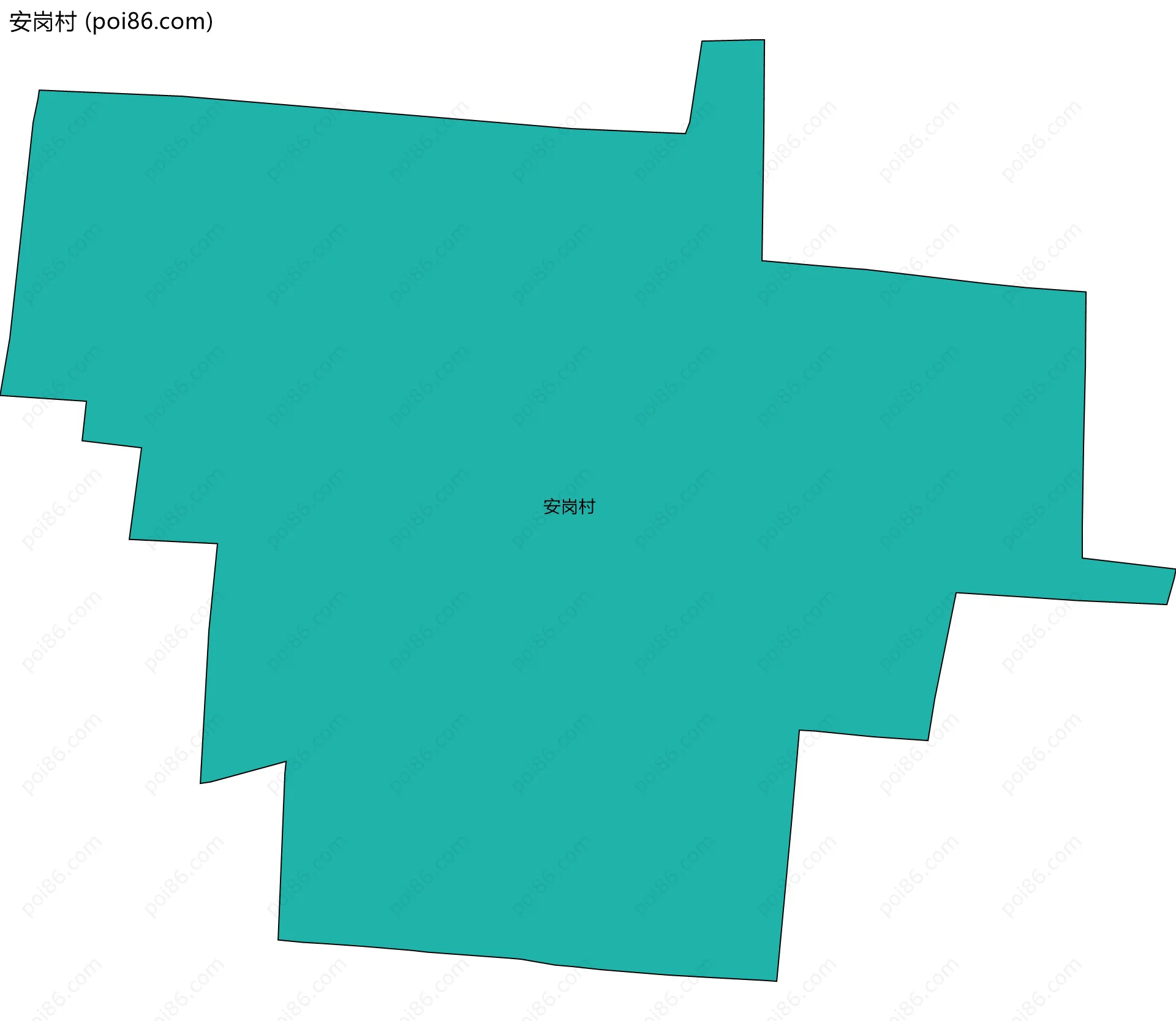 安岗村边界地图