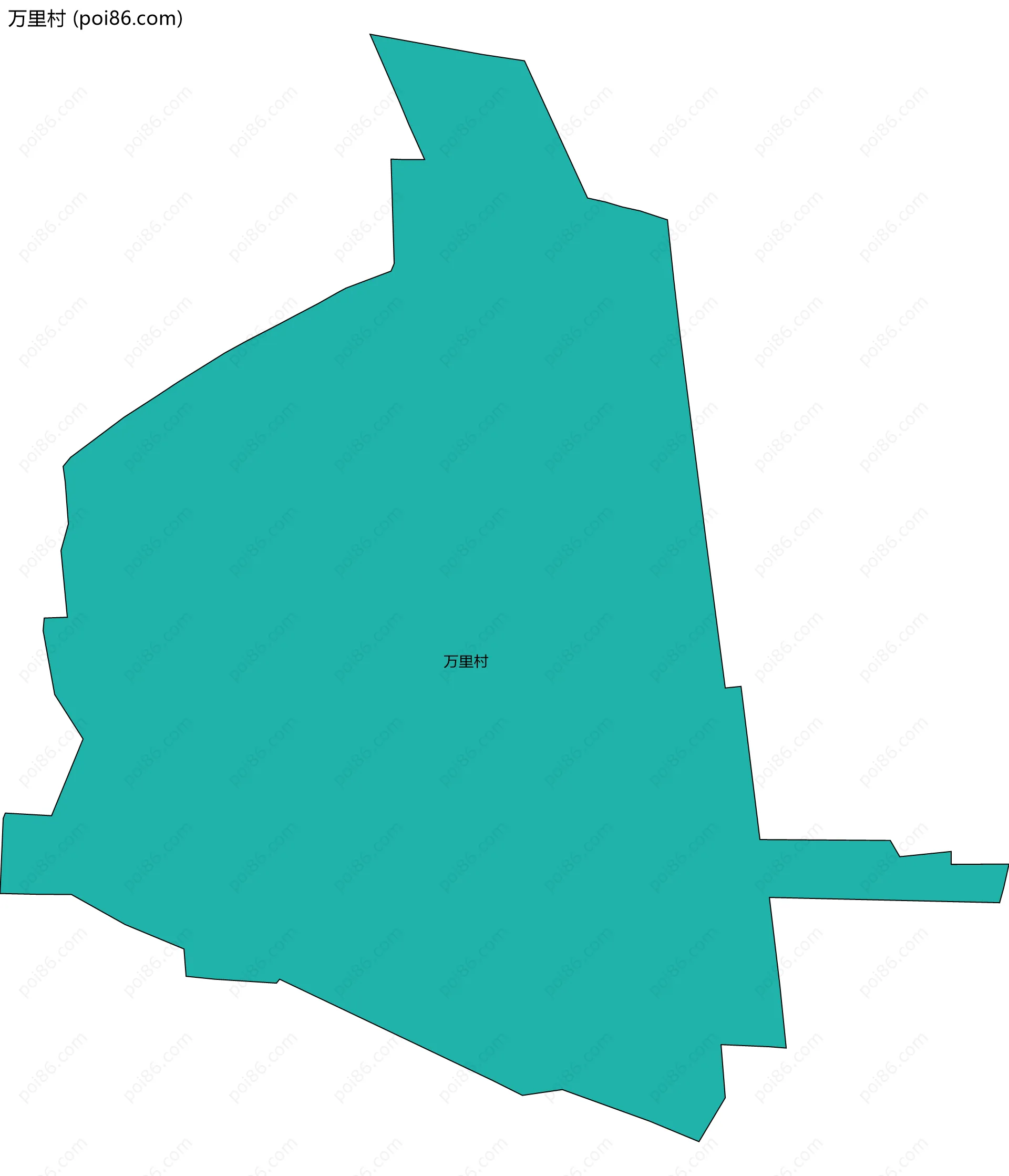 万里村边界地图