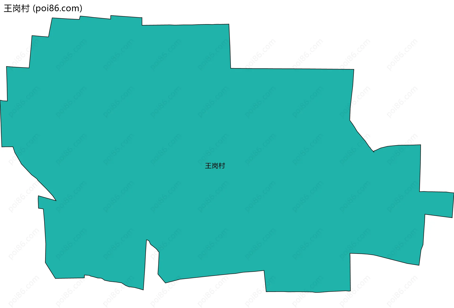 王岗村边界地图