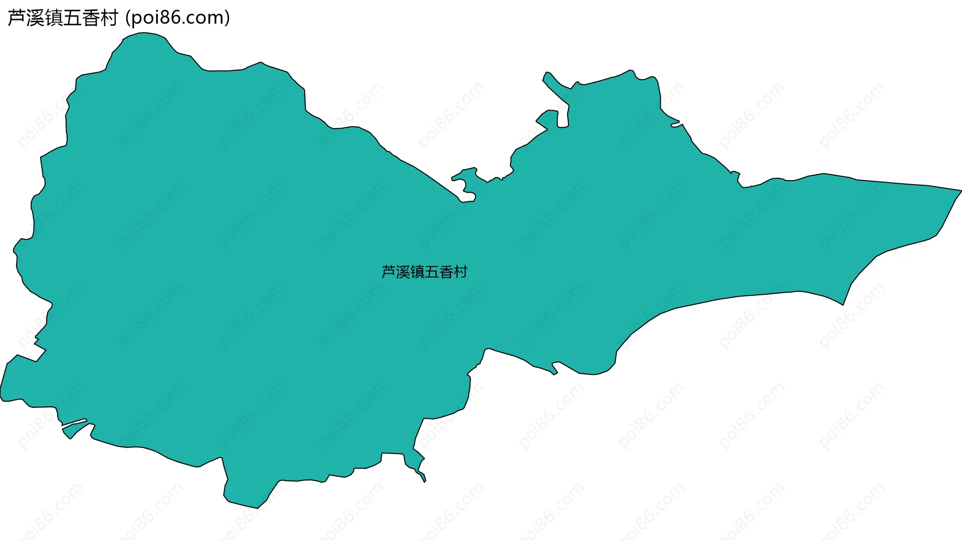 芦溪镇五香村边界地图