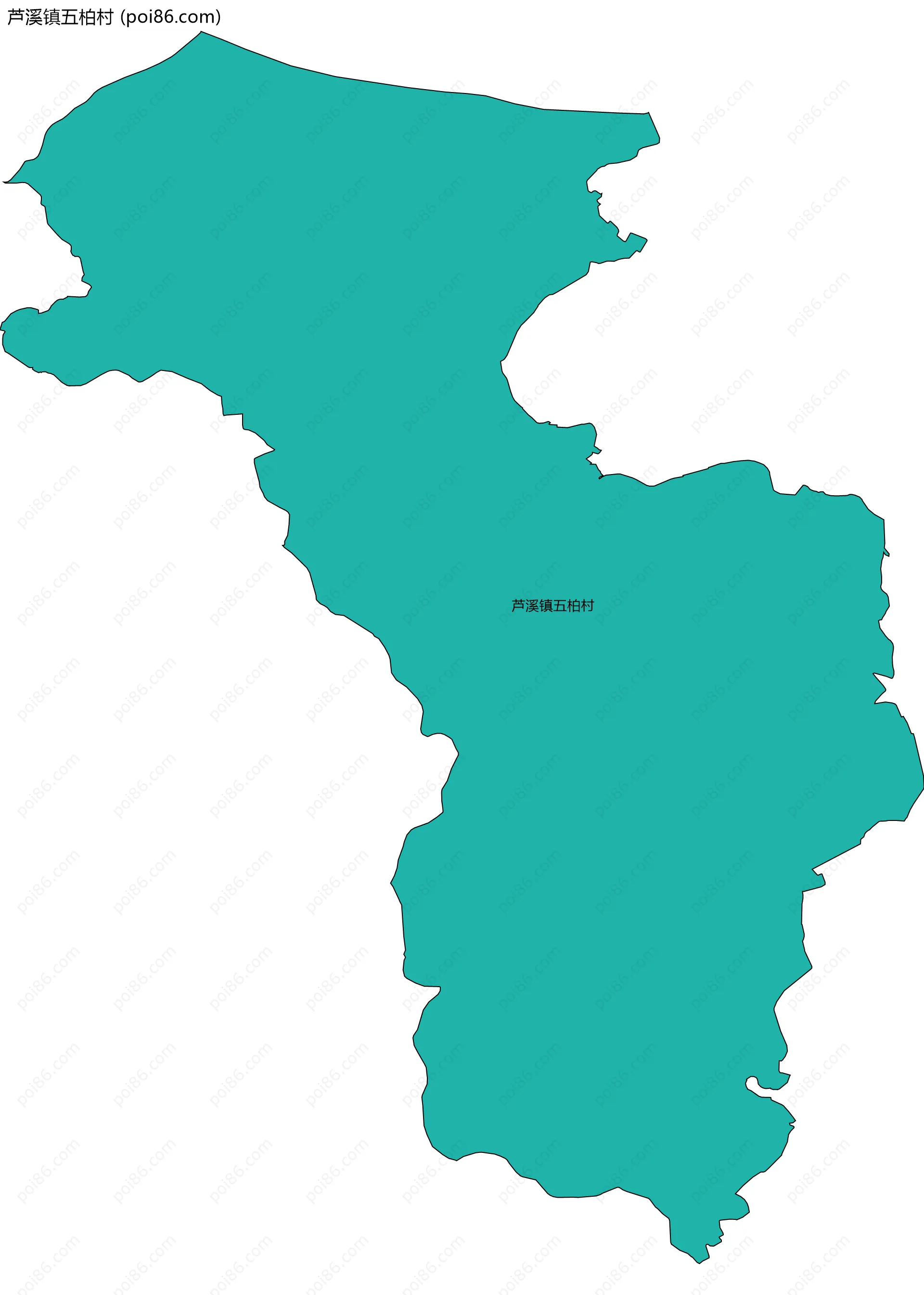 芦溪镇五柏村边界地图